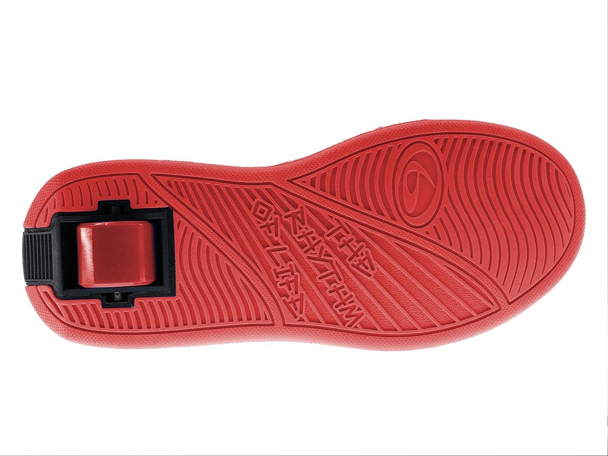 mit BREEZY Klettverschluss Sneaker ROLLERS Schuhe mit atmungsaktive Material, Leuchtsohle, Rollschuhe Rollen LED