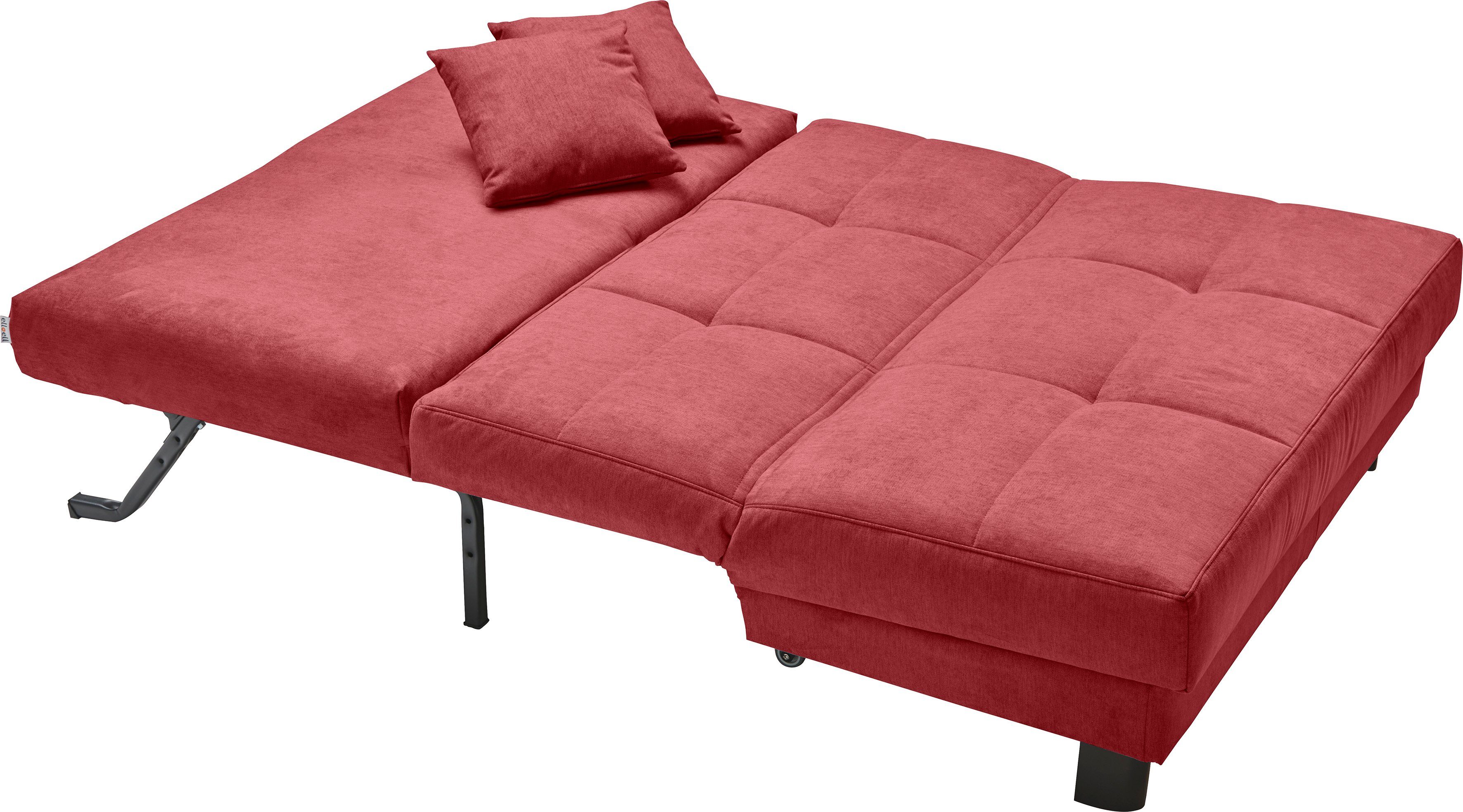 Schlafsofa cm, 2 ell + Zierkissen 145 inkl. marsala Tilda, Breite ell