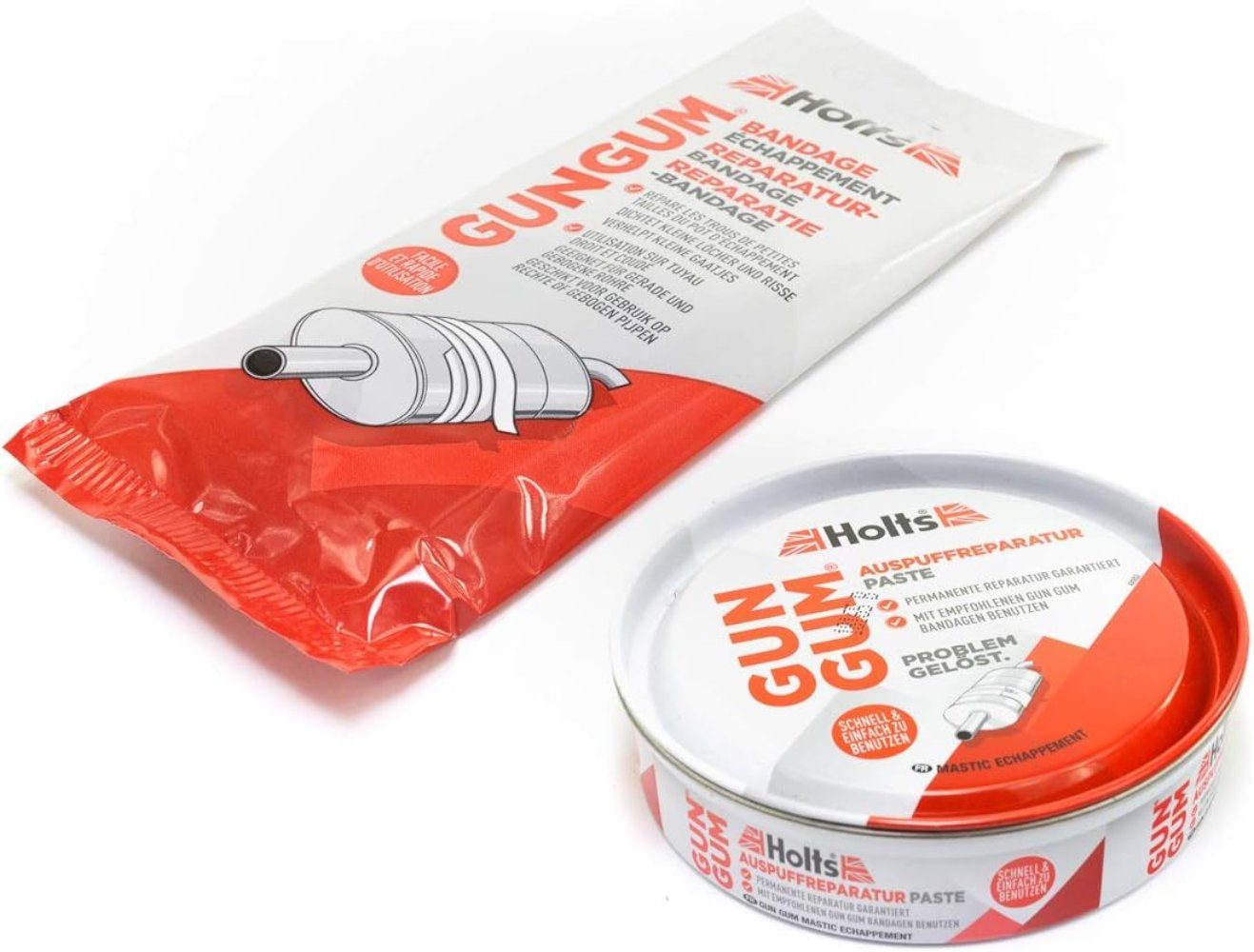 Holts Reparaturmasse Gun Gum Auspuff Reparatur Set 1 x Paste 200g + 1 x Ban günstig online kaufen