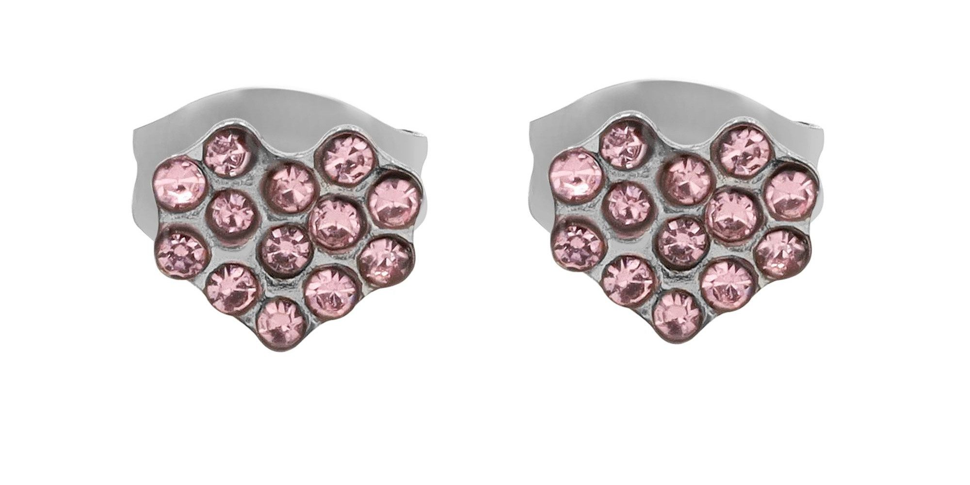 Paar Ohrhänger Ohrringe – Ohrstecker aus Edelstahl mit Strass Steinchen