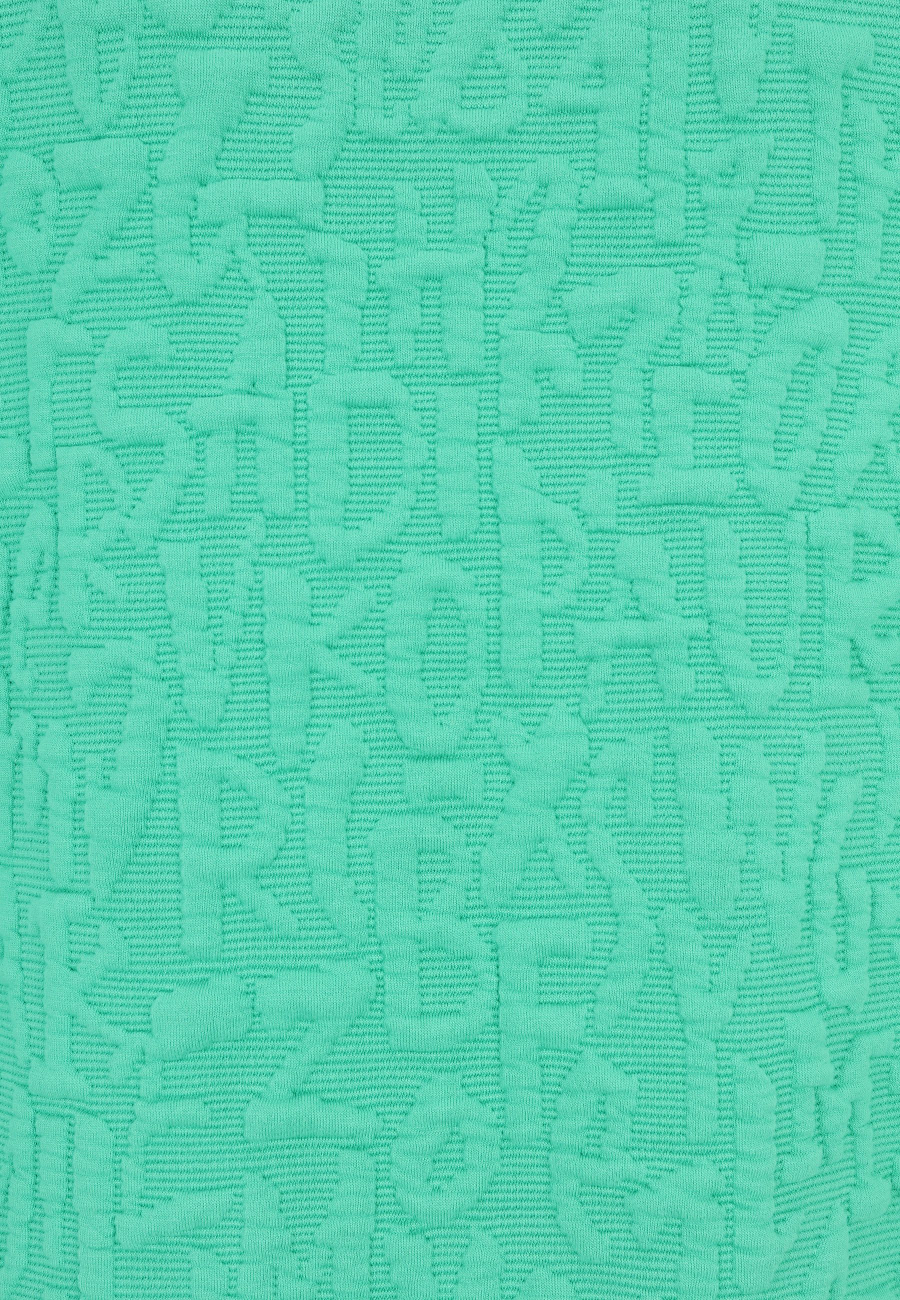 Doris Streich Rundhalspullover mit 3D Buchstaben-Jacquard