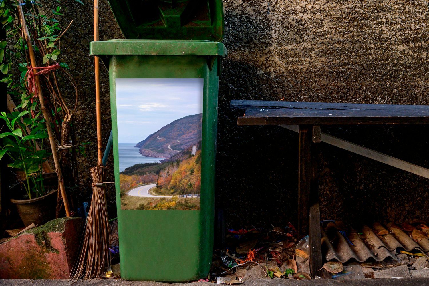 (1 Highlands Wandsticker im Mülltonne, Park Sticker, Berge National Cape MuchoWow Mülleimer-aufkleber, in St), Breton Abfalbehälter Container, Scotia Nova