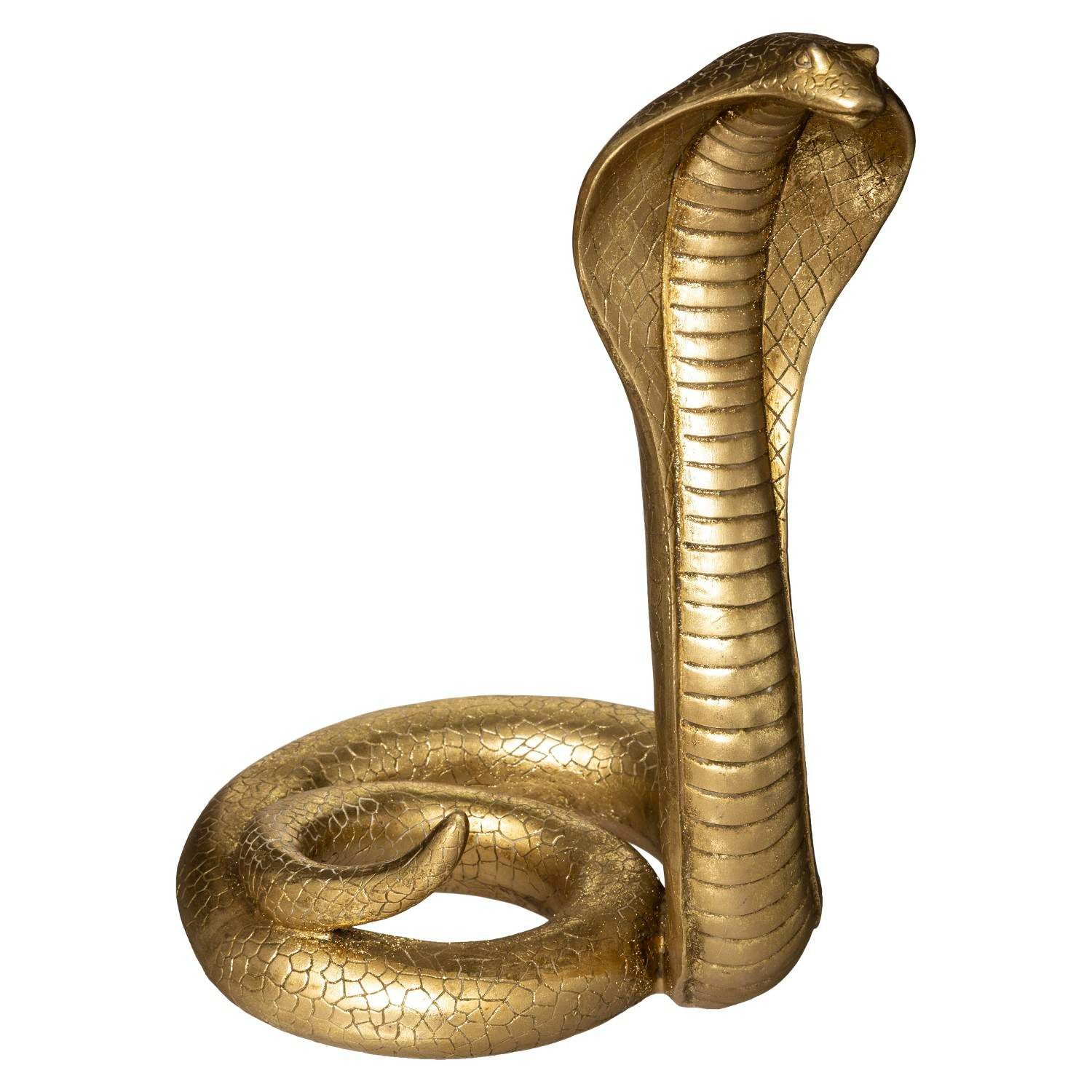 Atmosphera Créateur d'intérieur Dekoobjekt Dekofigur aus Polyresin COBRA, golden, 36 cm (Deko-Objekt, Deko-Objekt)