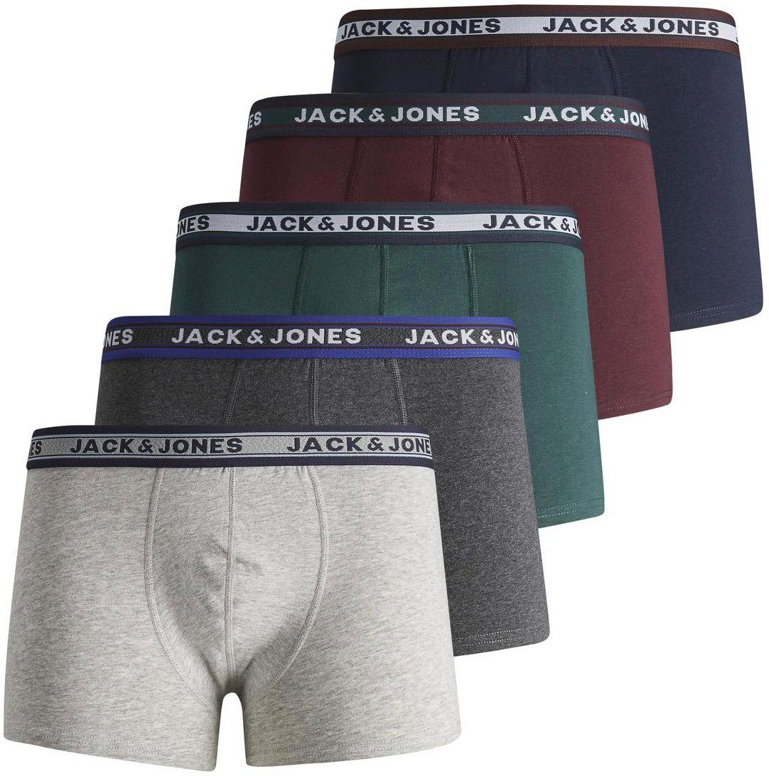 & Jones 5-St), Logoschriftzug mit verschiedenen im Junior Bündchen Jack Farben In (Packung, Boxershorts