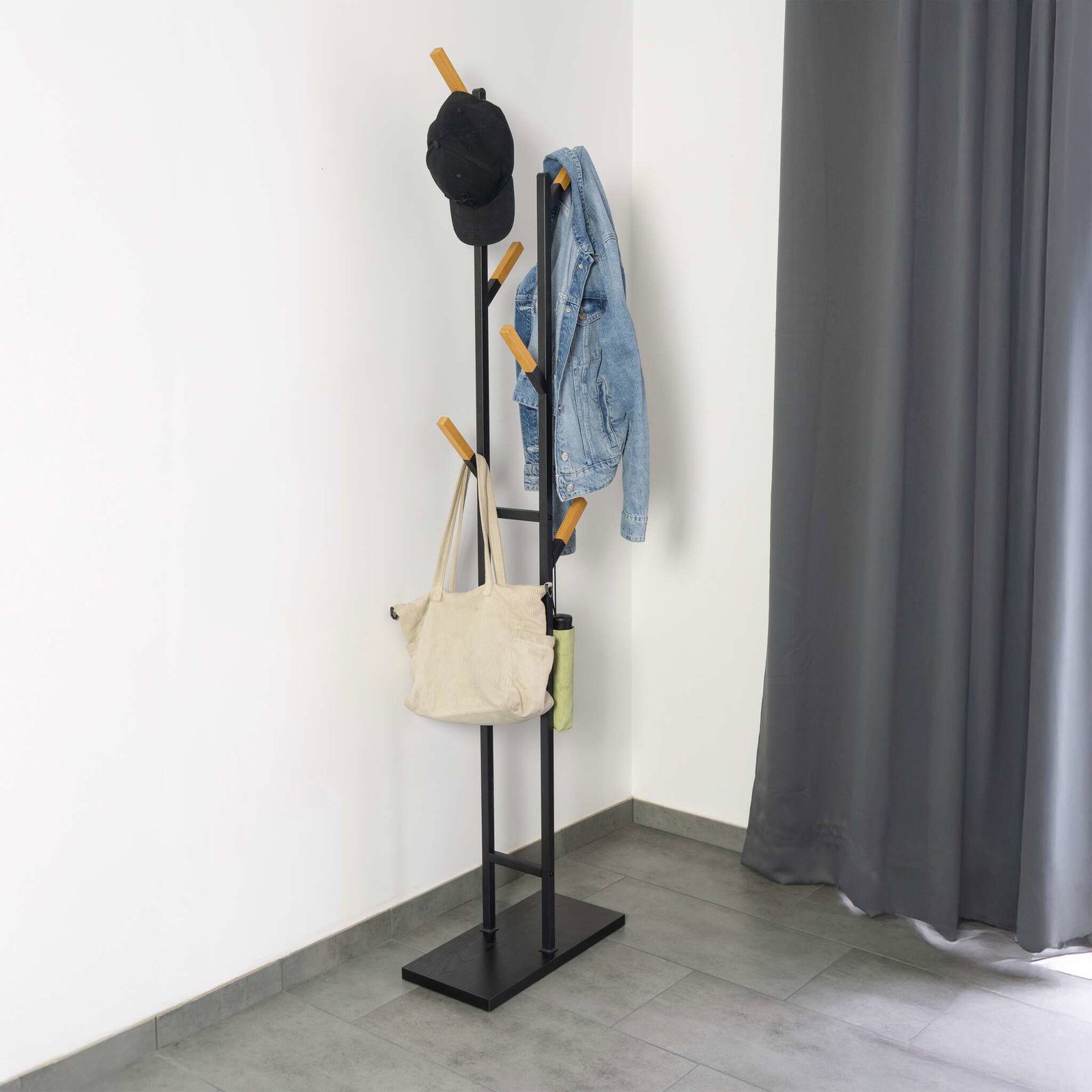 MAUL Garderobenständer MAUL Garderobe MAULrima Standfuß 183 cm schwarz braun