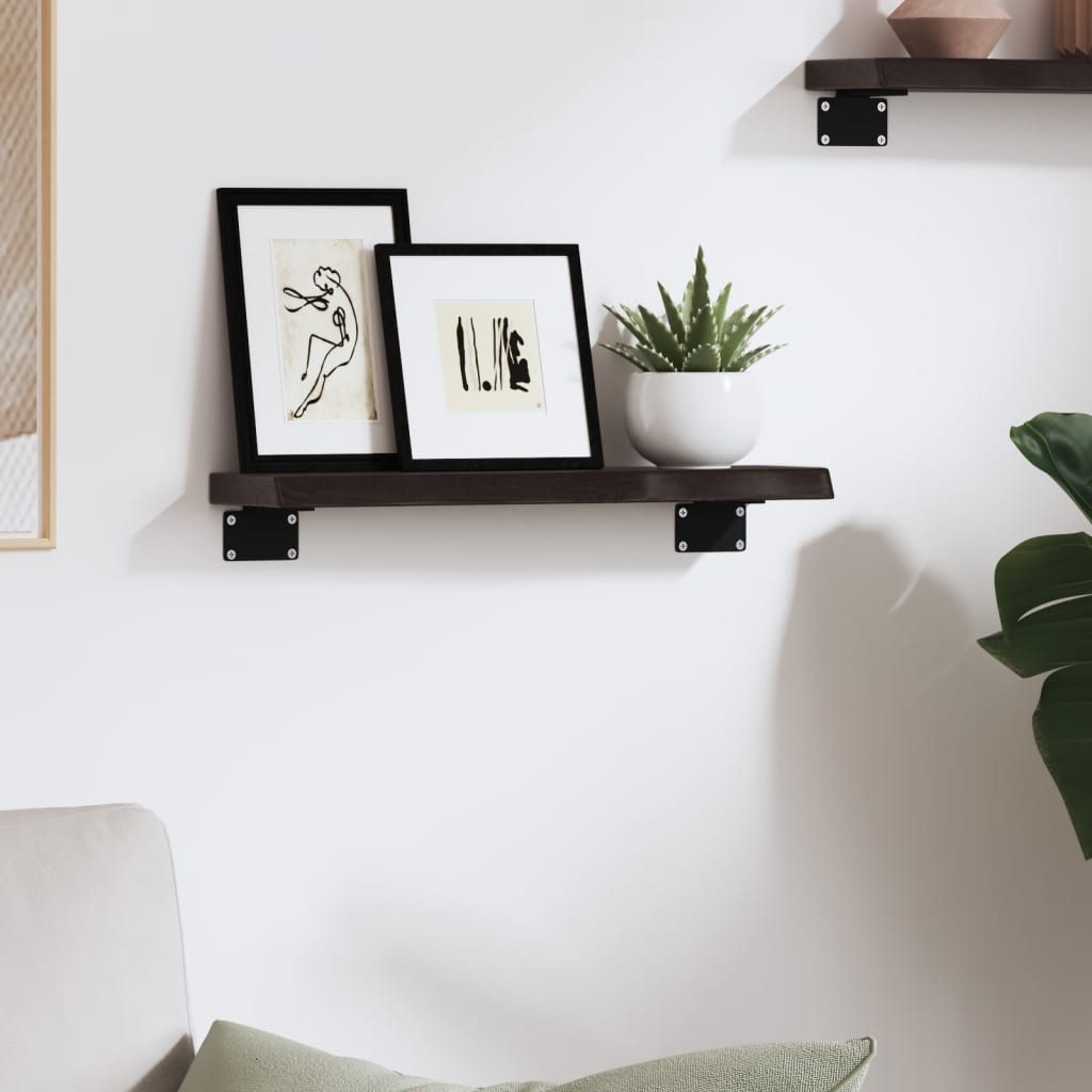 vidaXL Regal Wandregal Dunkelbraun 40x10x2 cm günstig online kaufen
