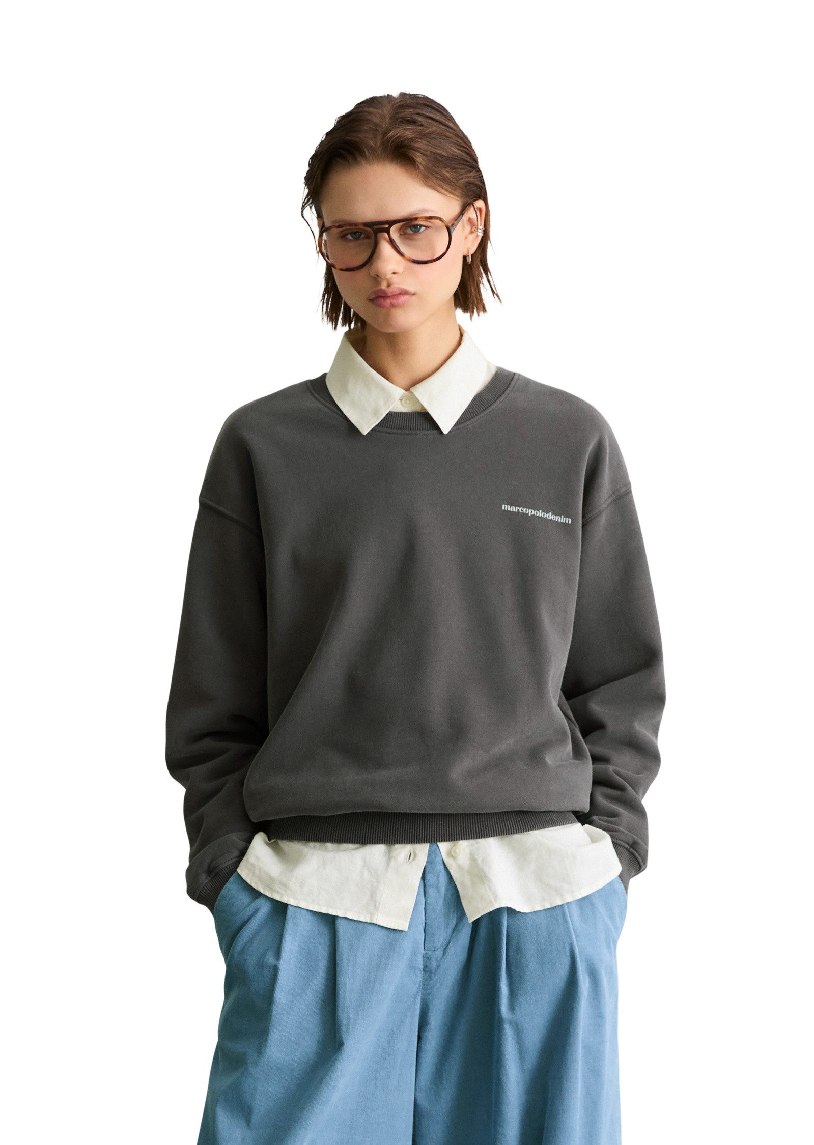 Marc O'Polo DENIM Sweatshirt aus softer Bio-Baumwolle