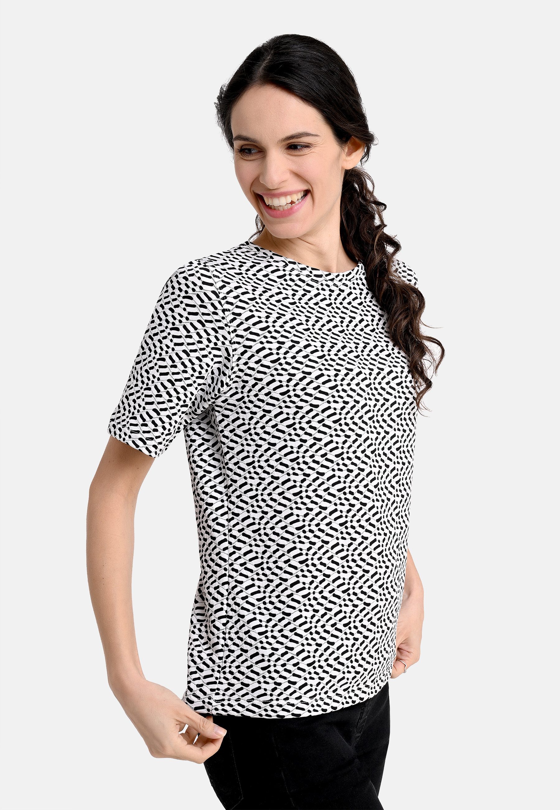 BICALLA T-Shirt Shirt mit Jacquard-Muster in günstig online kaufen