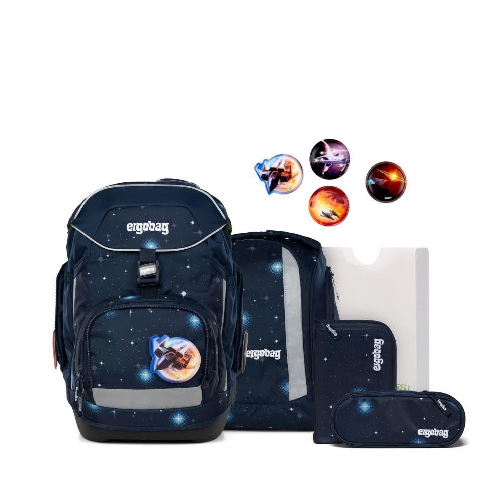 ergobag Schulrucksack Pack (6tlg., Federmäppchen, Sportrucksack, Heftebox, Schlmaperrolle und Kletties)