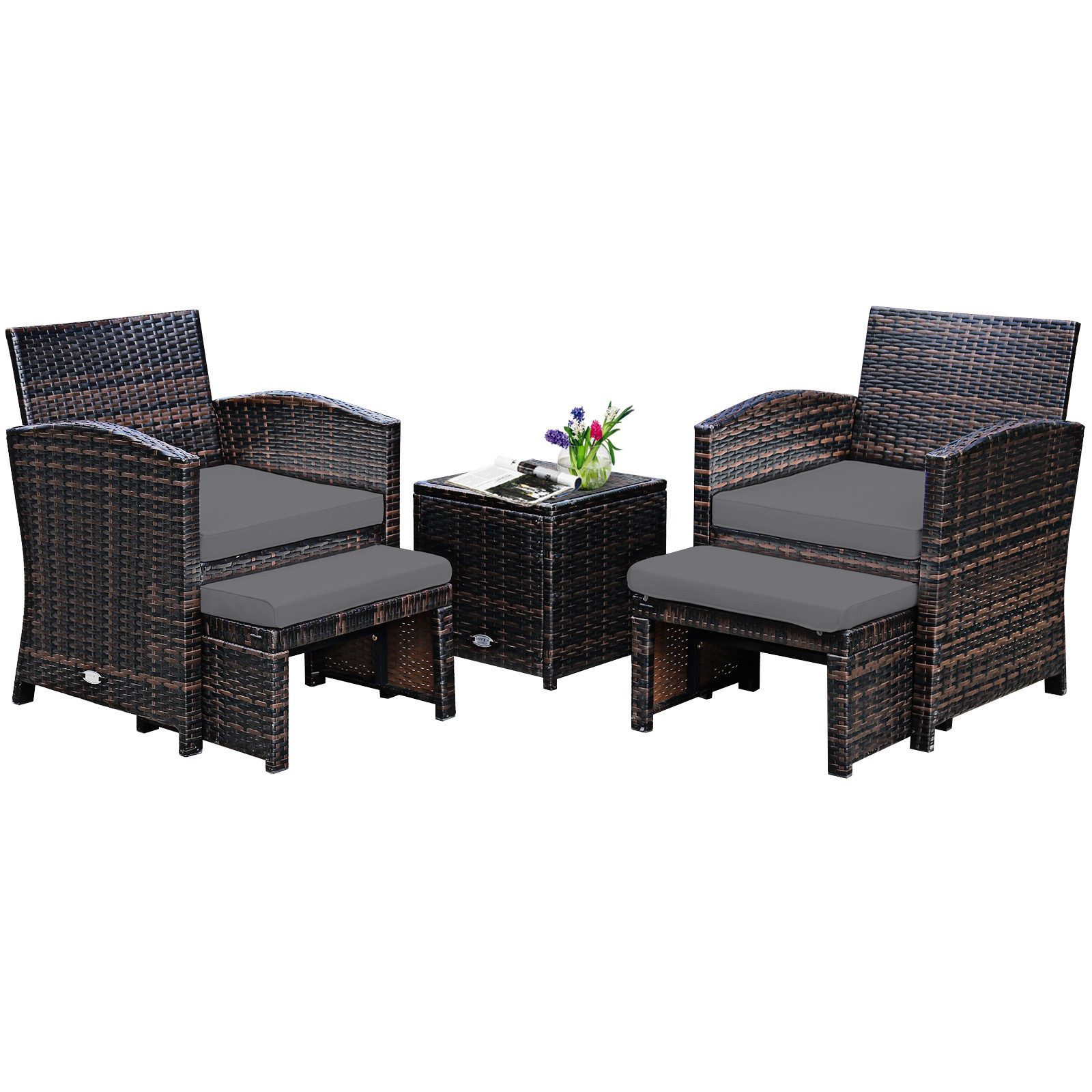 KOMFOTTEU Balkonset Rattanmöbel, (Set, 1 Tisch günstig online kaufen