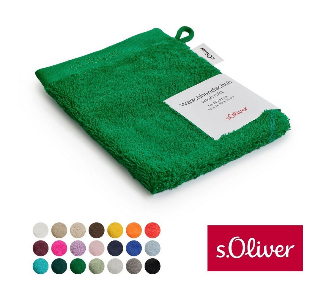 s.Oliver Waschhandschuh s.Oliver, Premium Qualität, 600 gr/m², auch als Sets erhältlich, Walkfrottier (1-St), große Farbauswahl, auch als Duschtuch, Handtuch, Gästetuch