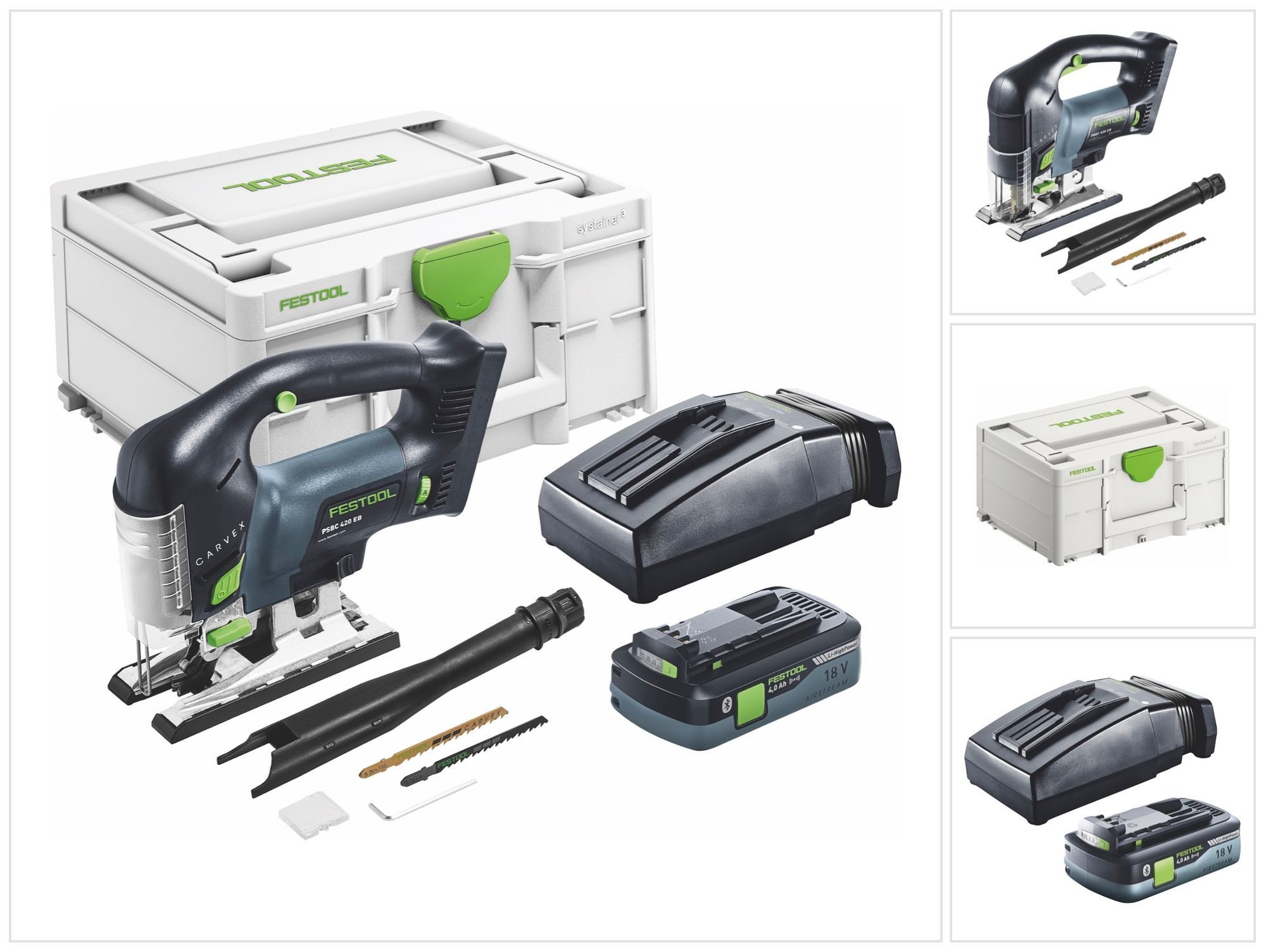 FESTOOL Kompakt-Handkreissäge CARVEX PSBC 420 HPC 4,0 EBI-Plus Akku Pendelstichsäge 18 V (576532)