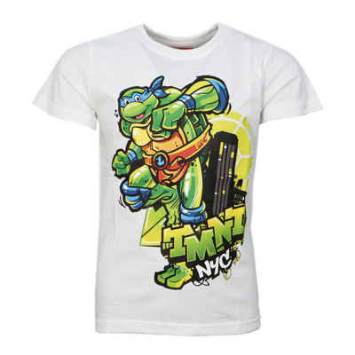 Teenage Mutant Ninja Turtles Print-Shirt Teenage Mutant Ninja Turtles Leonardo Jungen T-Shirt Gr. 104 bis 134, Baumwolle