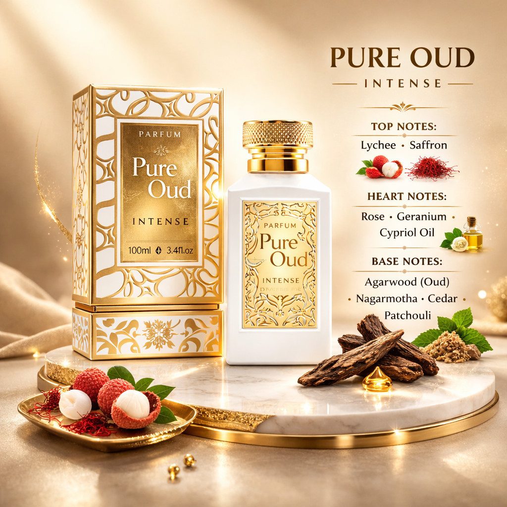 Attar & Co London Eau de Parfum Pure Oud Classic & Intense Unisex, Rosmarin, Cistus, Zedernholz 100 ml, 1-tlg., Hergestellt in England, Orientalisch Holzig Duft