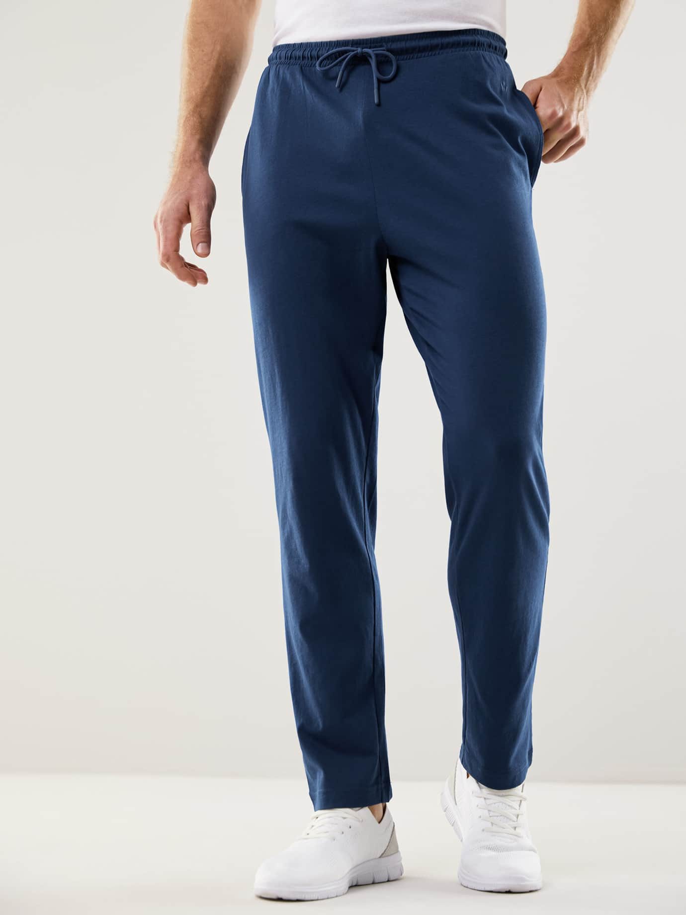 Walbusch Homewearhose Herren 24/7 Hose lang Homewearhose Baumwolle Comfort Fit Atmungsaktiv, verstellbarer Gummibund, 2 Taschen – ideale Loungehose