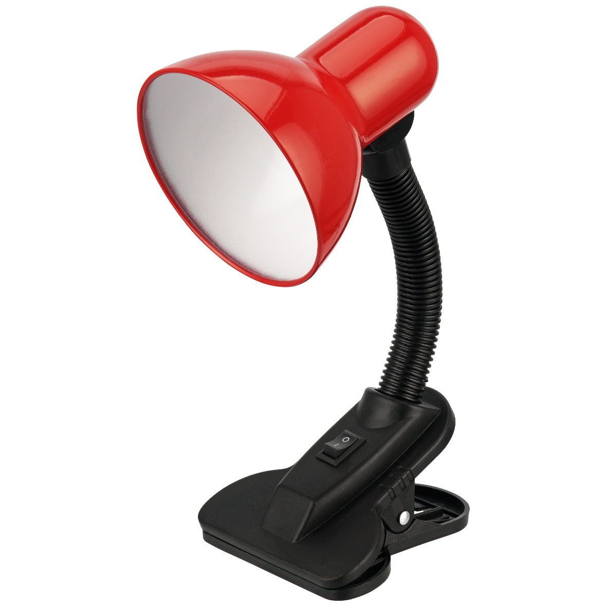 ADAKAT Schreibtischlampe E27 mit Schalter und Clip, Schwanenhals