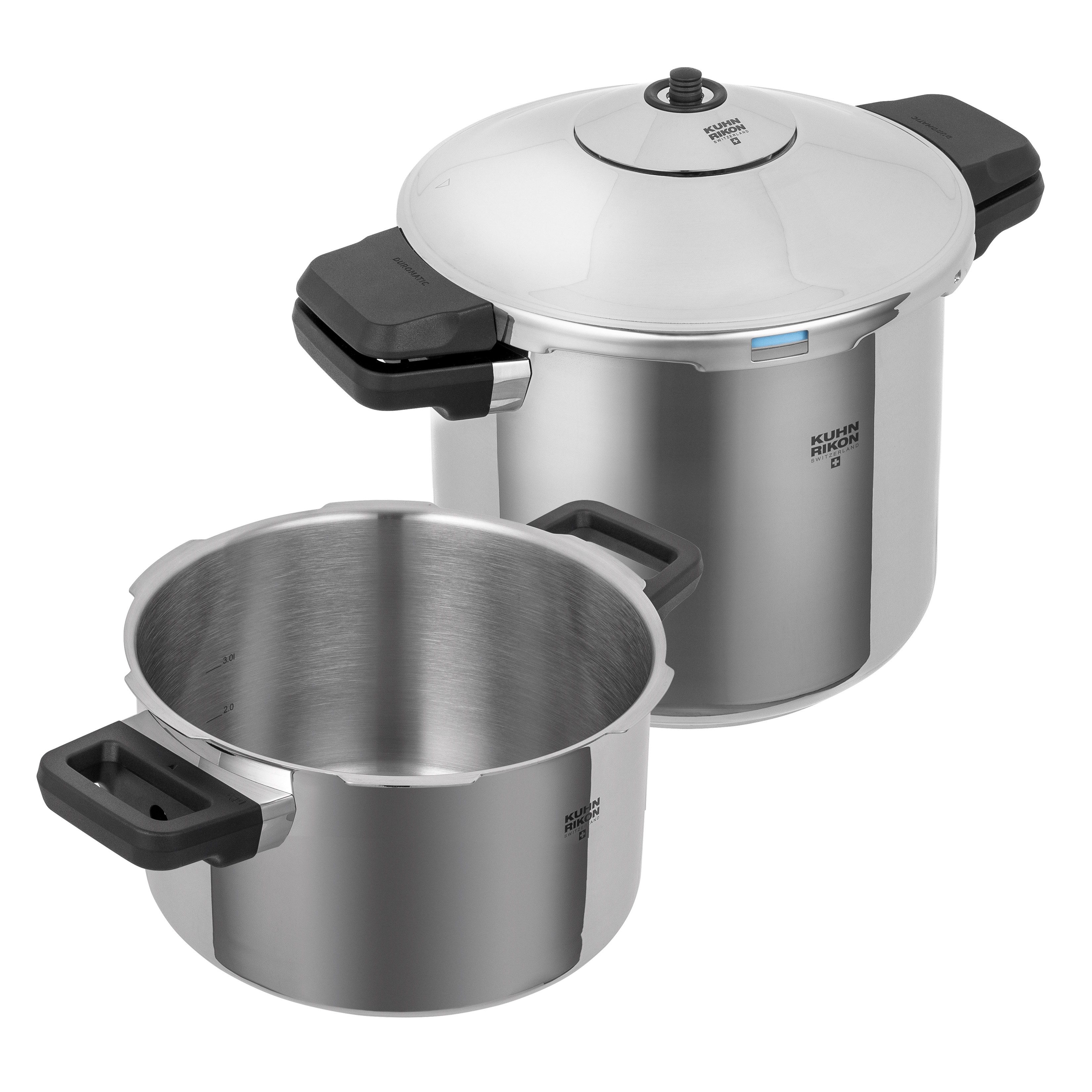 KUHN RIKON Schnellkochtopf KUHN RIKON Duromatic Inox Schnellkochtopf Set 6 & 4L/Ø 24 cm