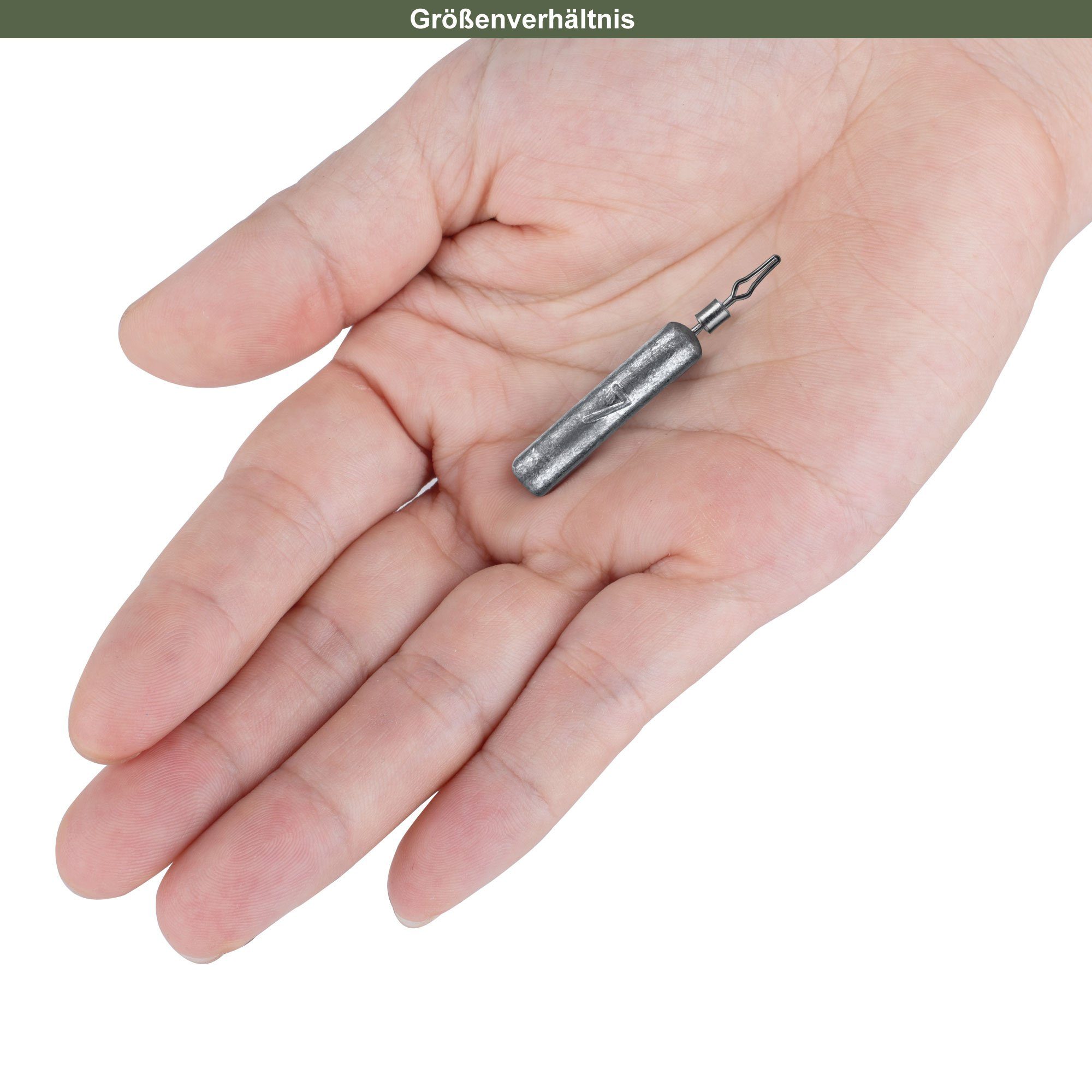 Zite Drop-Shot-Blei 5 Stück Stabblei 7g - Angelblei für Finesse Angeln - Grundblei