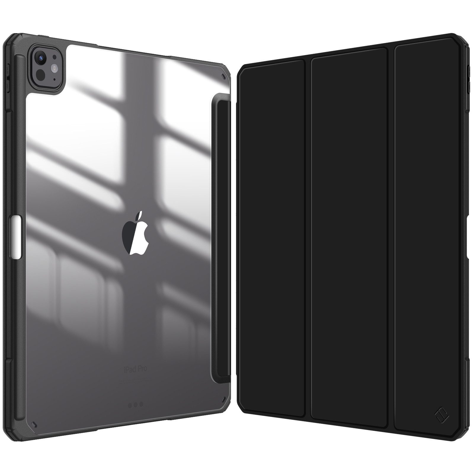 Fintie Tablet-Hülle für iPad Pro 13 Zoll (M4) 2024 mit Stifthalter - Stoßfeste Schutzhülle, mit transparenter Hartschale auf der Rückseite, für 13" iPad Pro M4