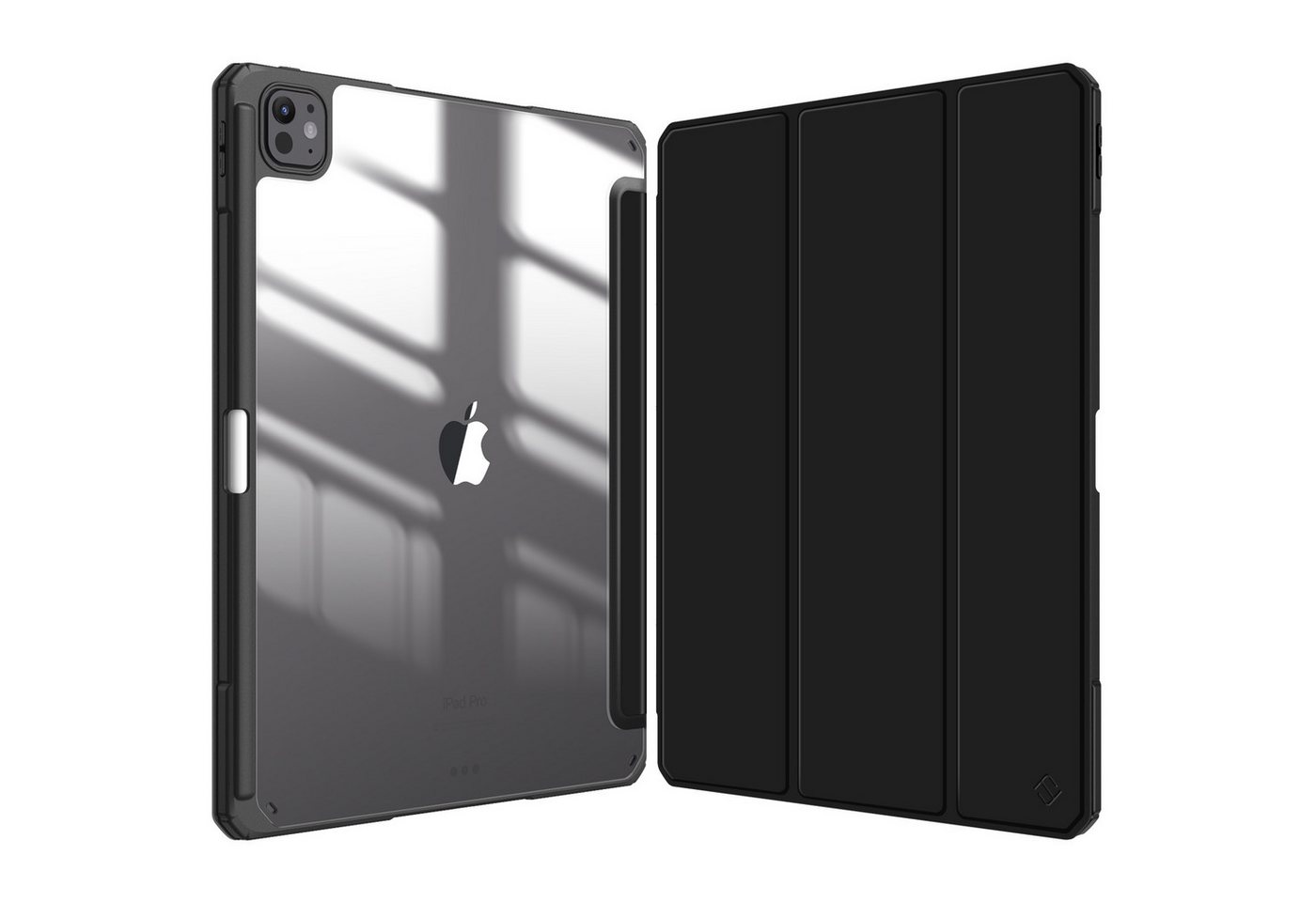 Fintie Tablet-Hülle für iPad Pro 13 Zoll (M4) 2024 mit Stifthalter - Stoßfeste Schutzhülle, mit transparenter Hartschale auf der Rückseite, für 13" iPad Pro M4