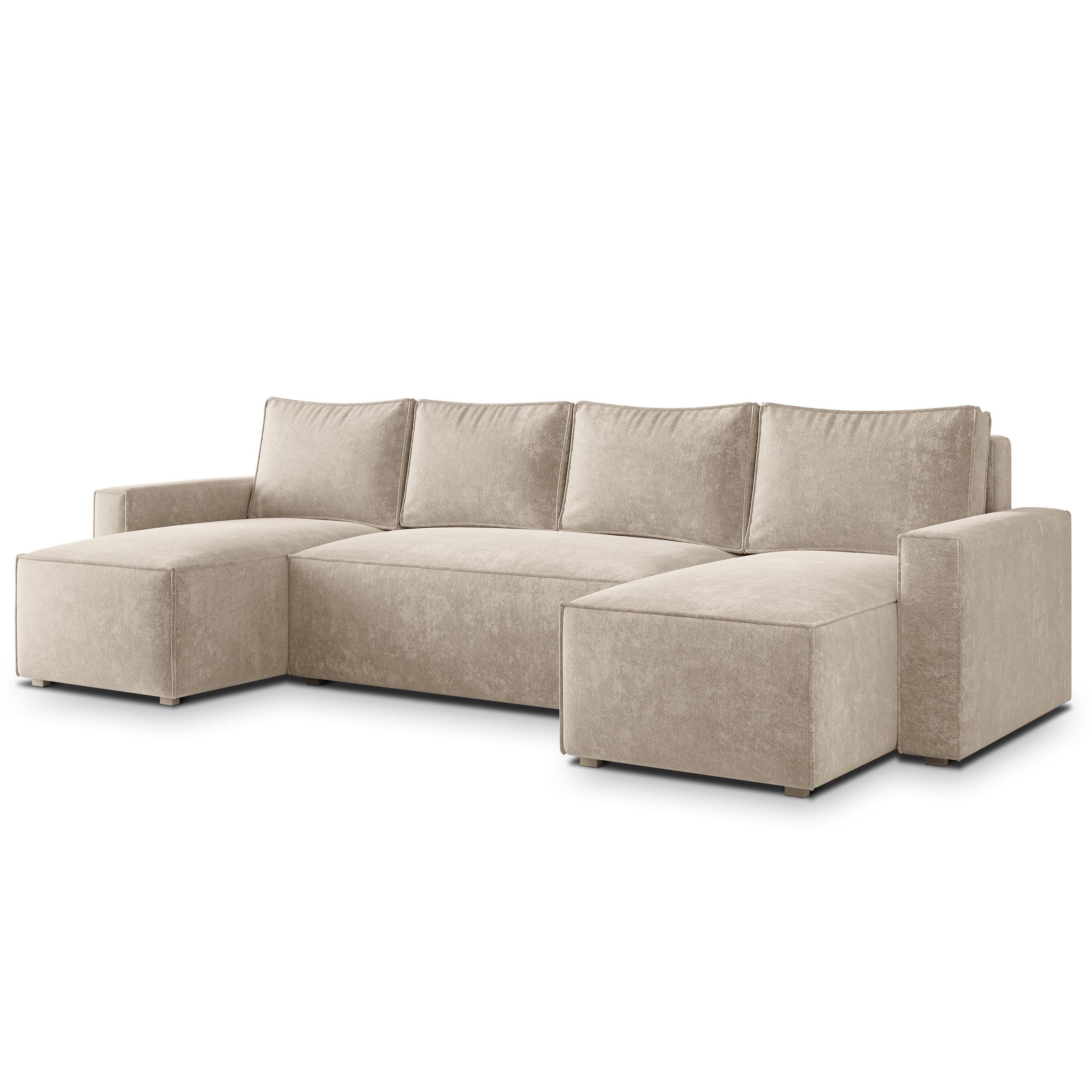 Masseno Ecksofa ASPRA mit Schlaffunktion U-Form, Sofa mit Bettkasten