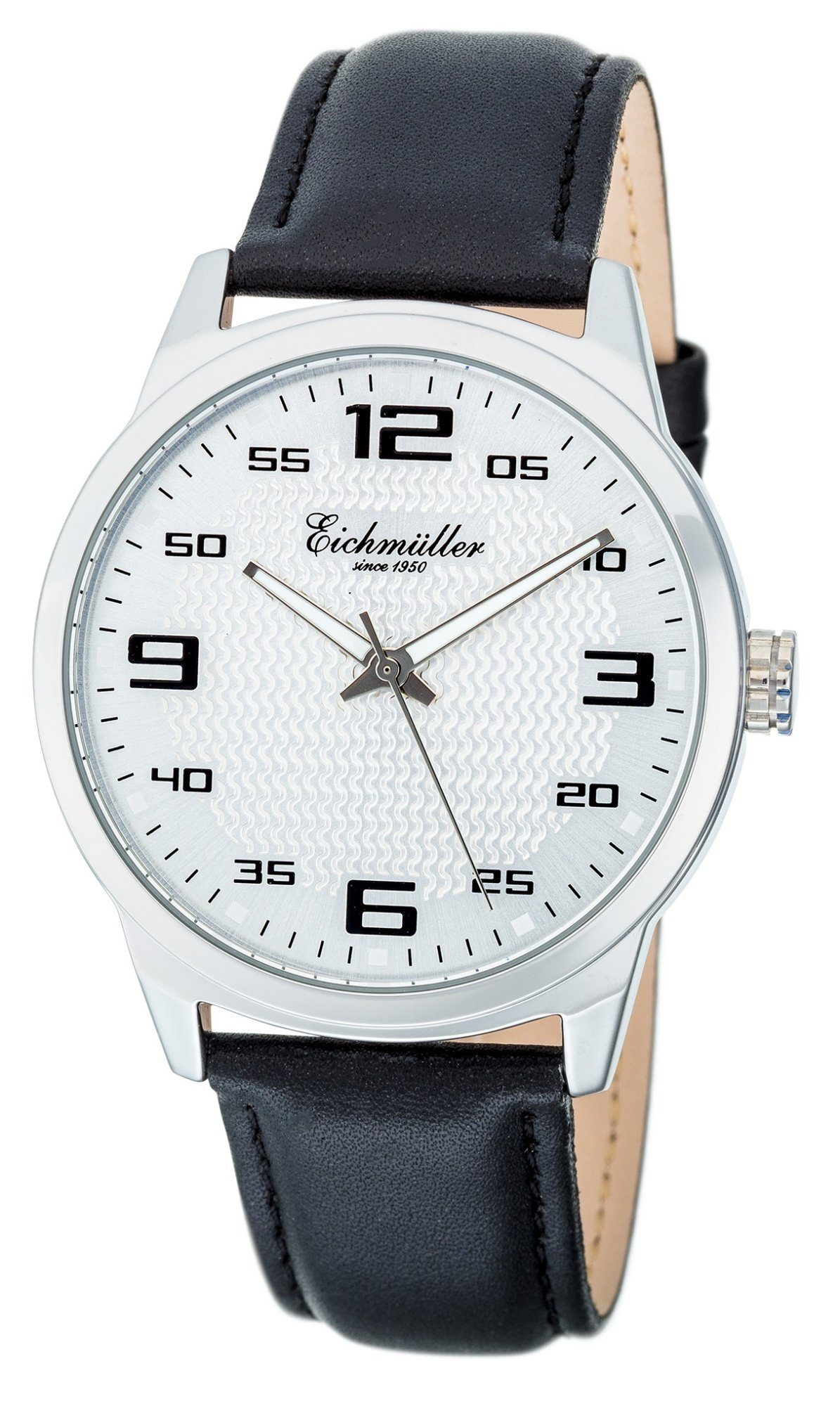 Eichmüller Quarzuhr Sportliche Herrenuhr RE1134 Silberfarben/Schwarz 40 mm RE1134
