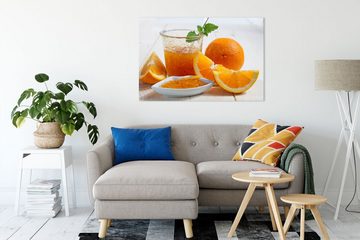 Pixxprint Leinwandbild Frische Orangenmarmelade, Frische Orangenmarmelade (1 St), Leinwandbild fertig bespannt, inkl. Zackenaufhänger