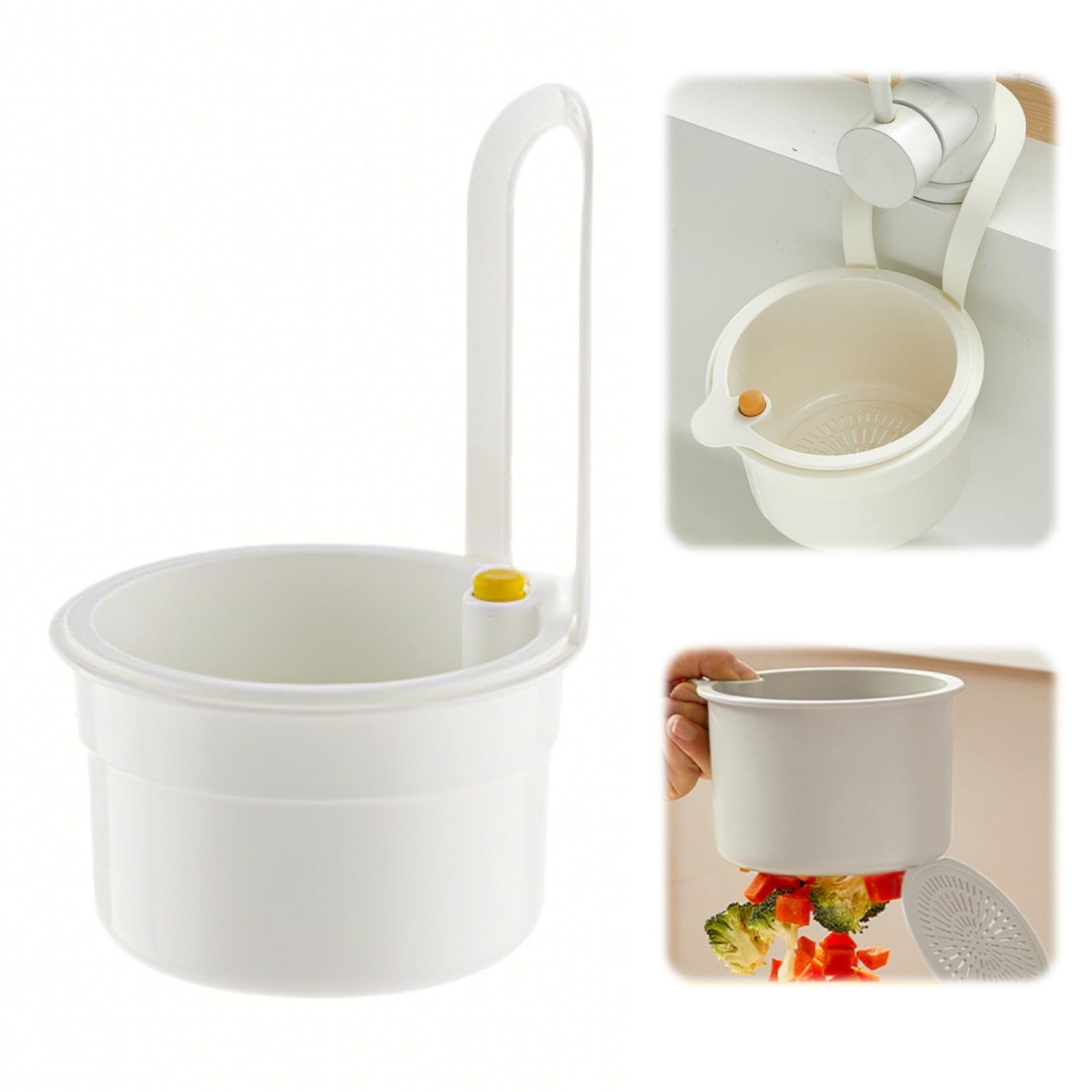 FOUORTUNATE-BEE Abflusssieb Sieb für Spülbecken, Snap-Button Spülbecken Sieb, (Wasserhahn Hängend, ohne Hände zu verschmieren, Abnehmbare silikon Waschbecken sieb, für Waschen/Organizer in Küche)