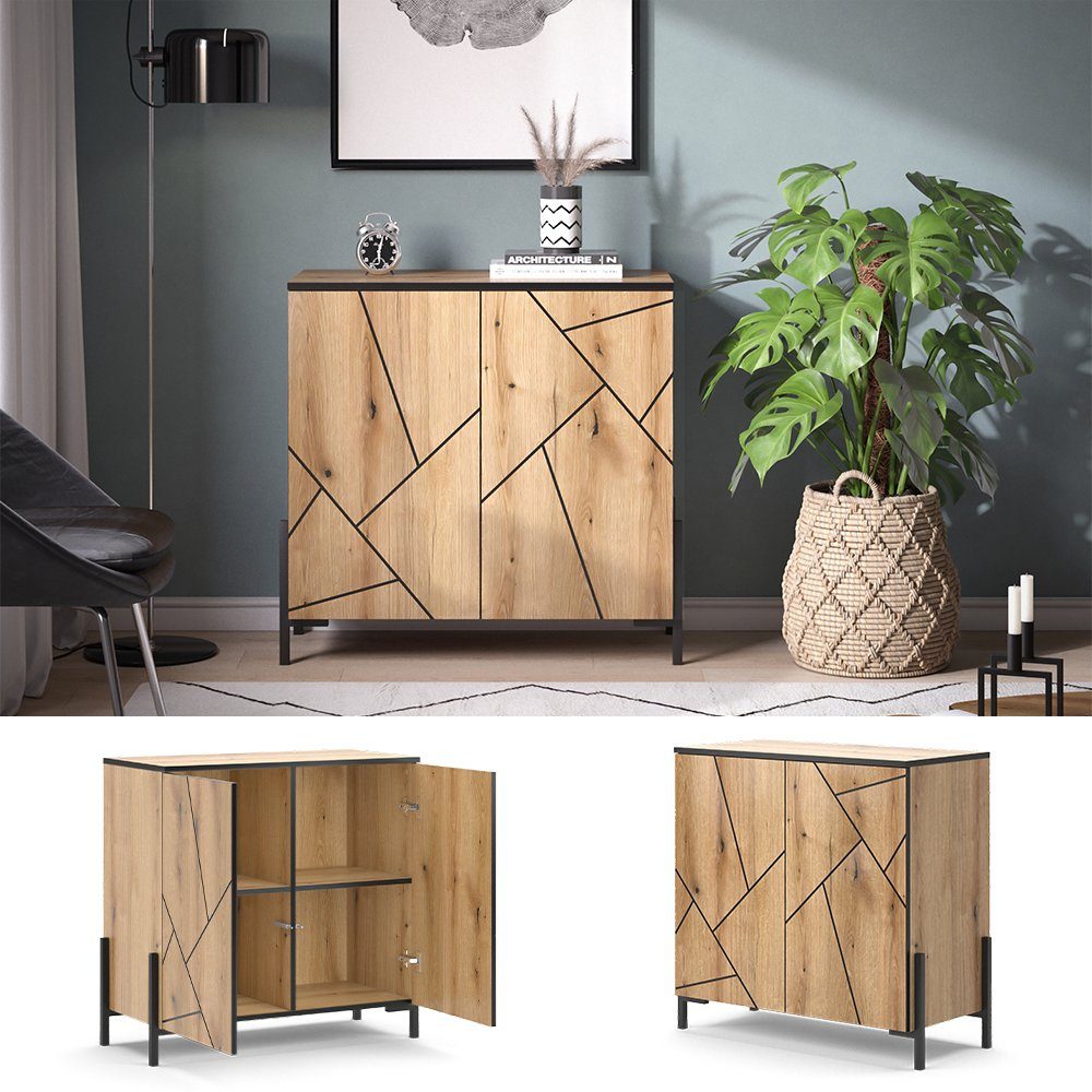 Vicco Highboard Hatto, Eiche, 84 x günstig online kaufen