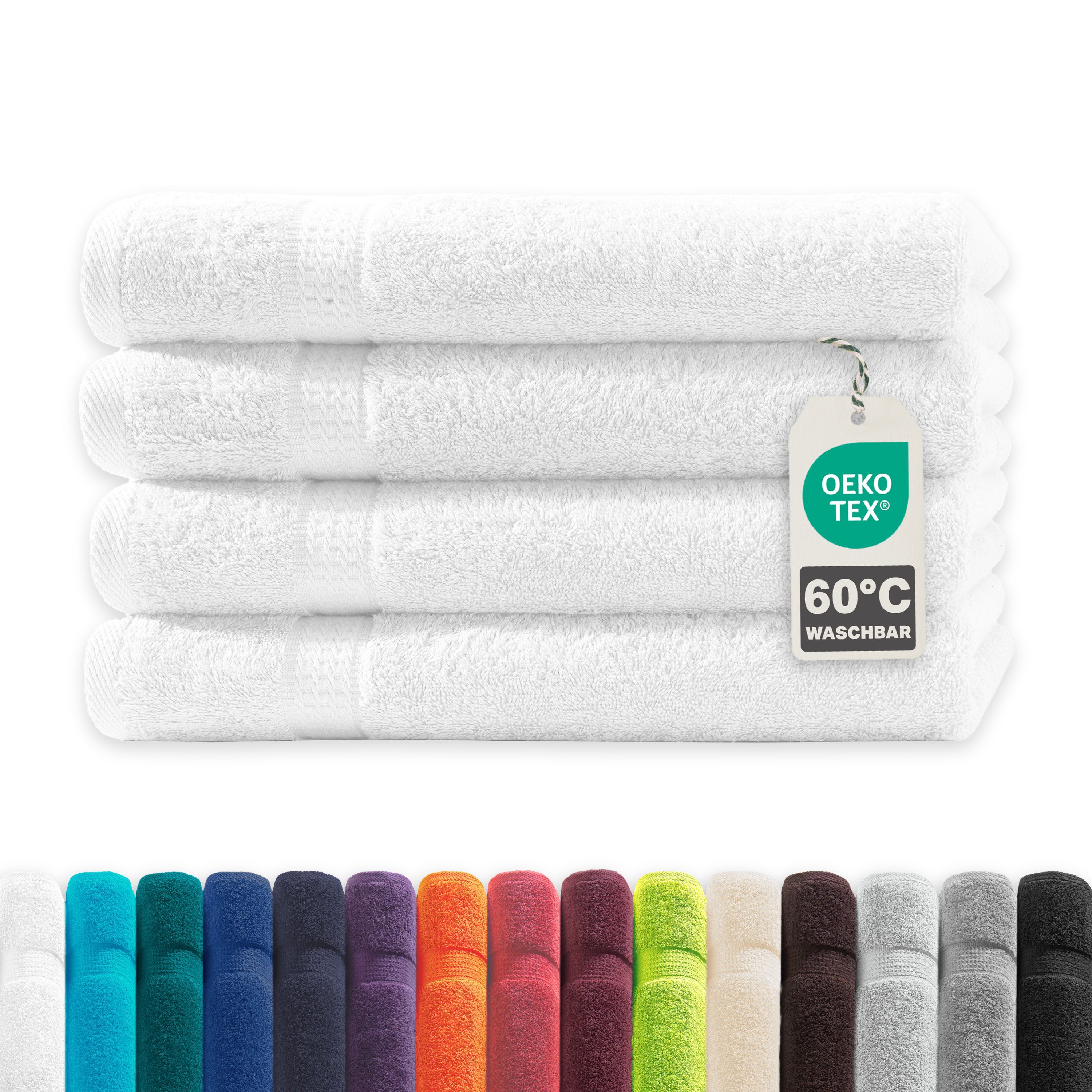 Devior Handtuch Set Frottierserie Elegance in vielen Farben, hochwertig mit 500 g/m², Handtücher - 100% Baumwolle (4-St), 50x100 cm, saugstark, schnelltrocknend, pflegeleicht & geruchsneutral