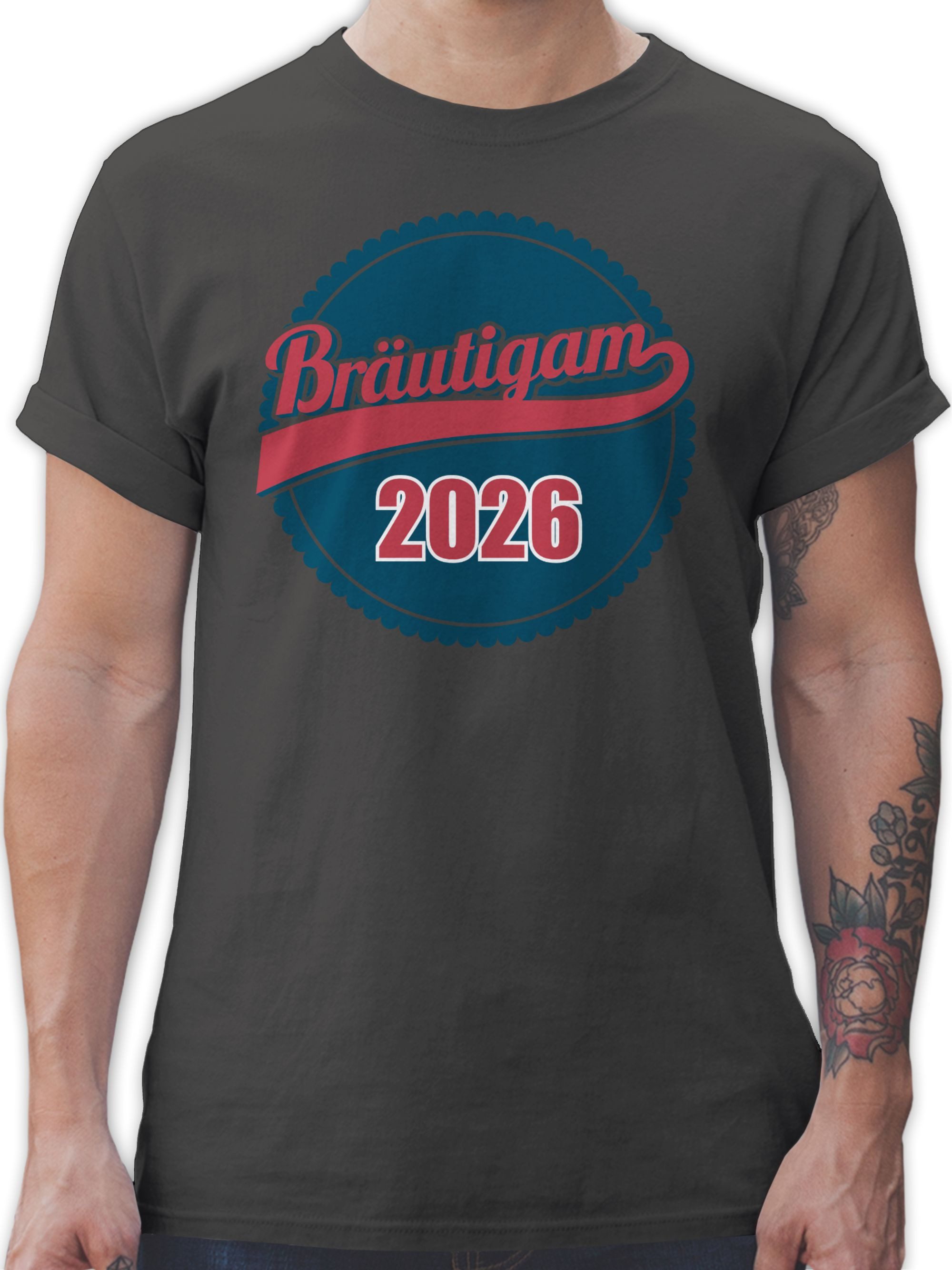 Shirtracer T-Shirt Bräutigam 2026 JGA Männer