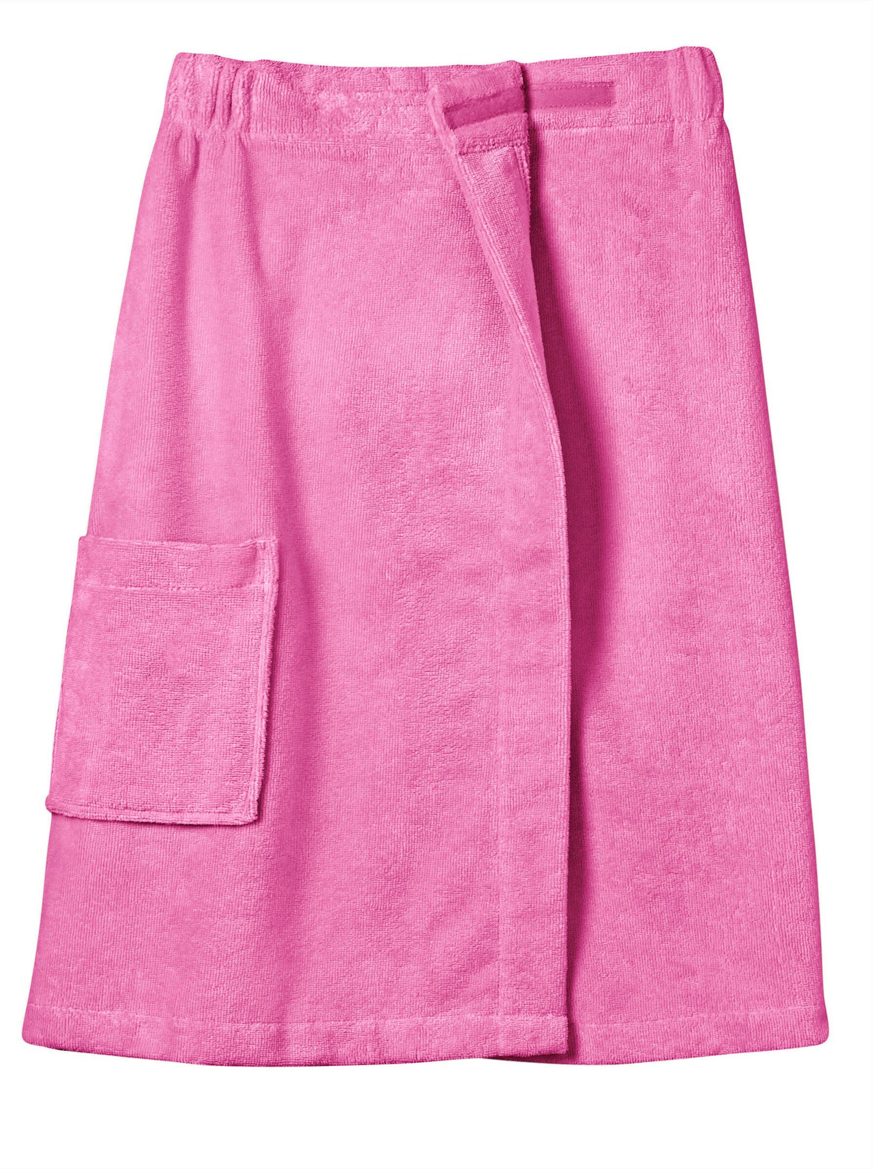 pink Damenbademantel, Baumwolle Plantier
