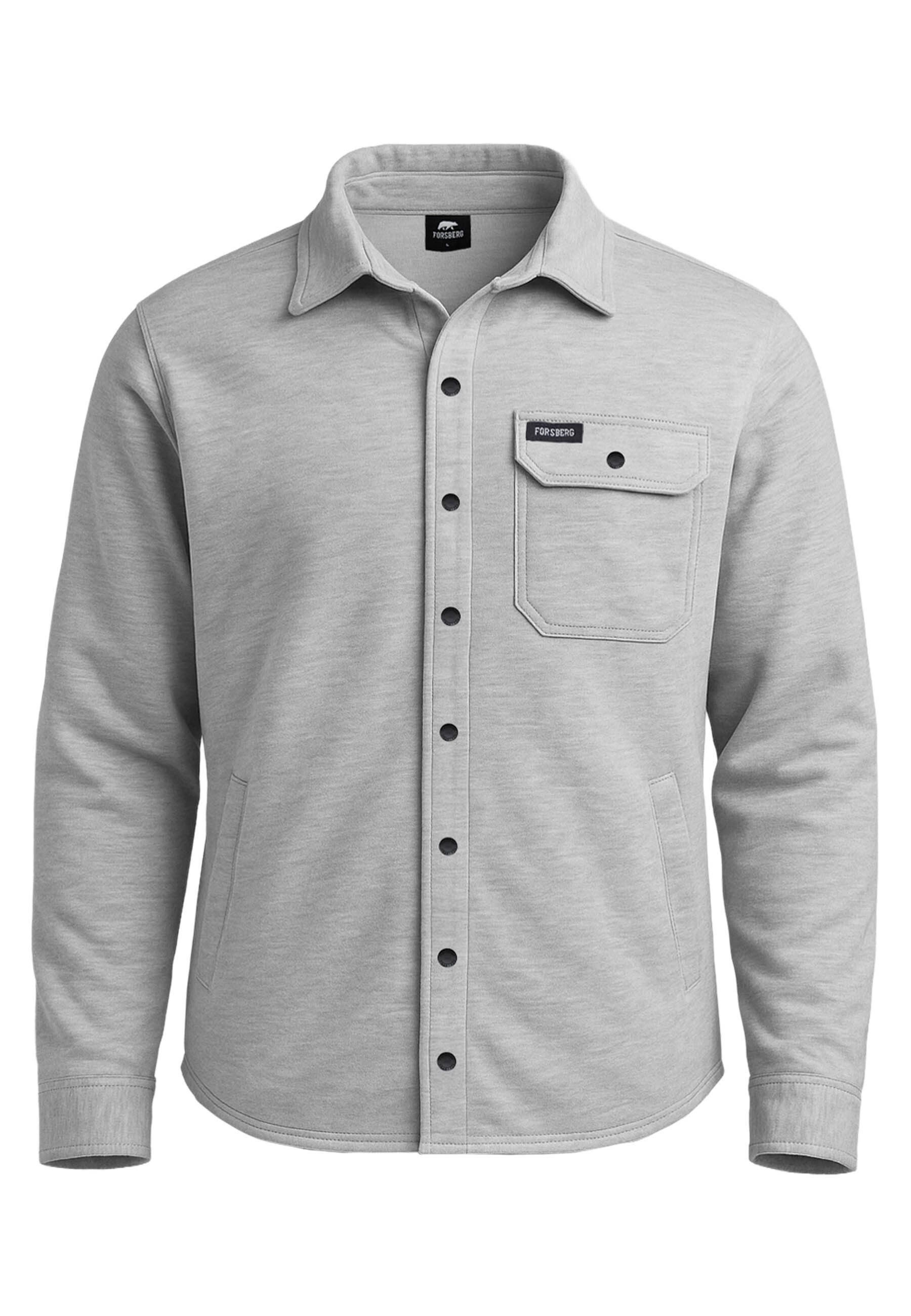FORSBERG Langarmhemd gefüttertes Sweathemd mit Brusttasche günstig online kaufen