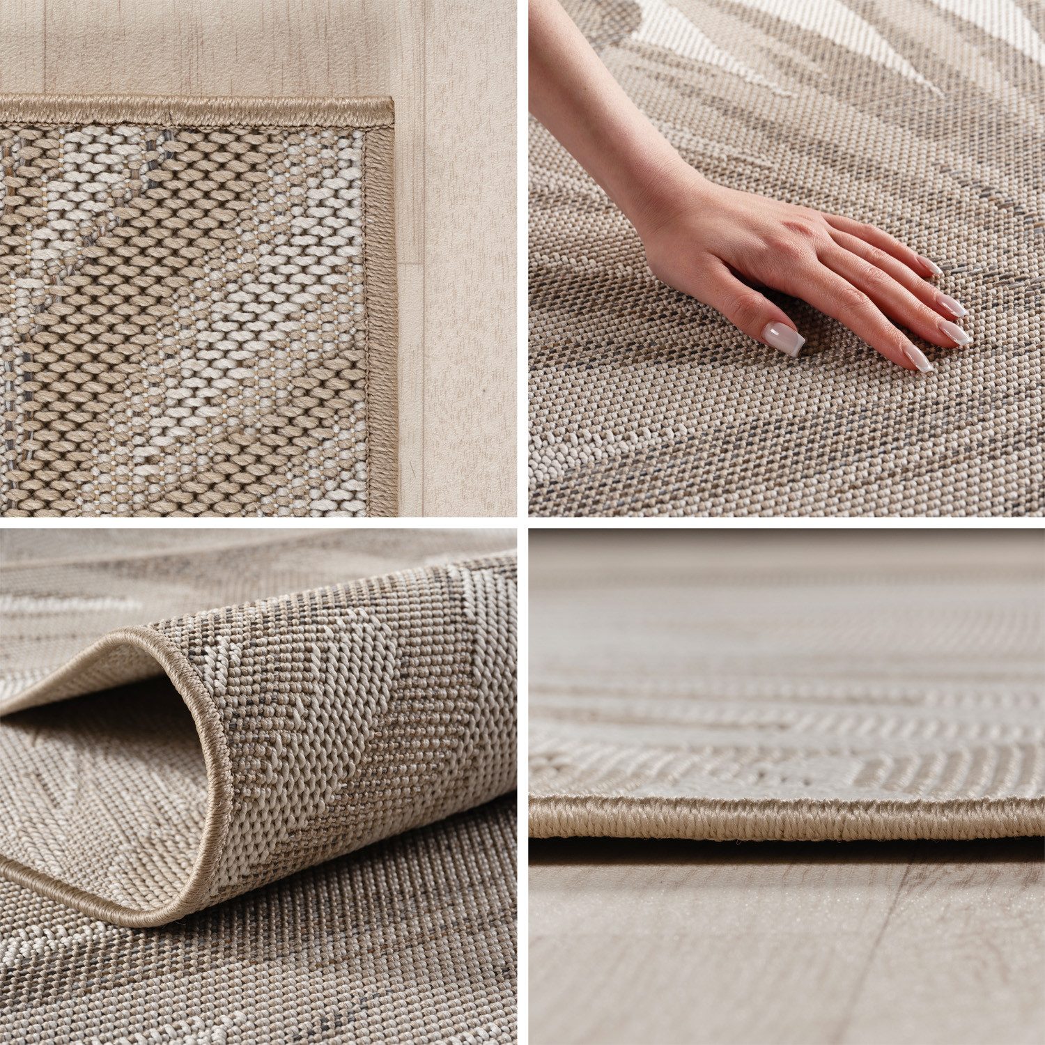 Teppium Teppich Tropische Musterteppiche, Rechteckig, Höhe: 5 mm, Indoor Outdoor Teppich Wetterfest 3D Optik Wohnzimmer Küchen Terrasse