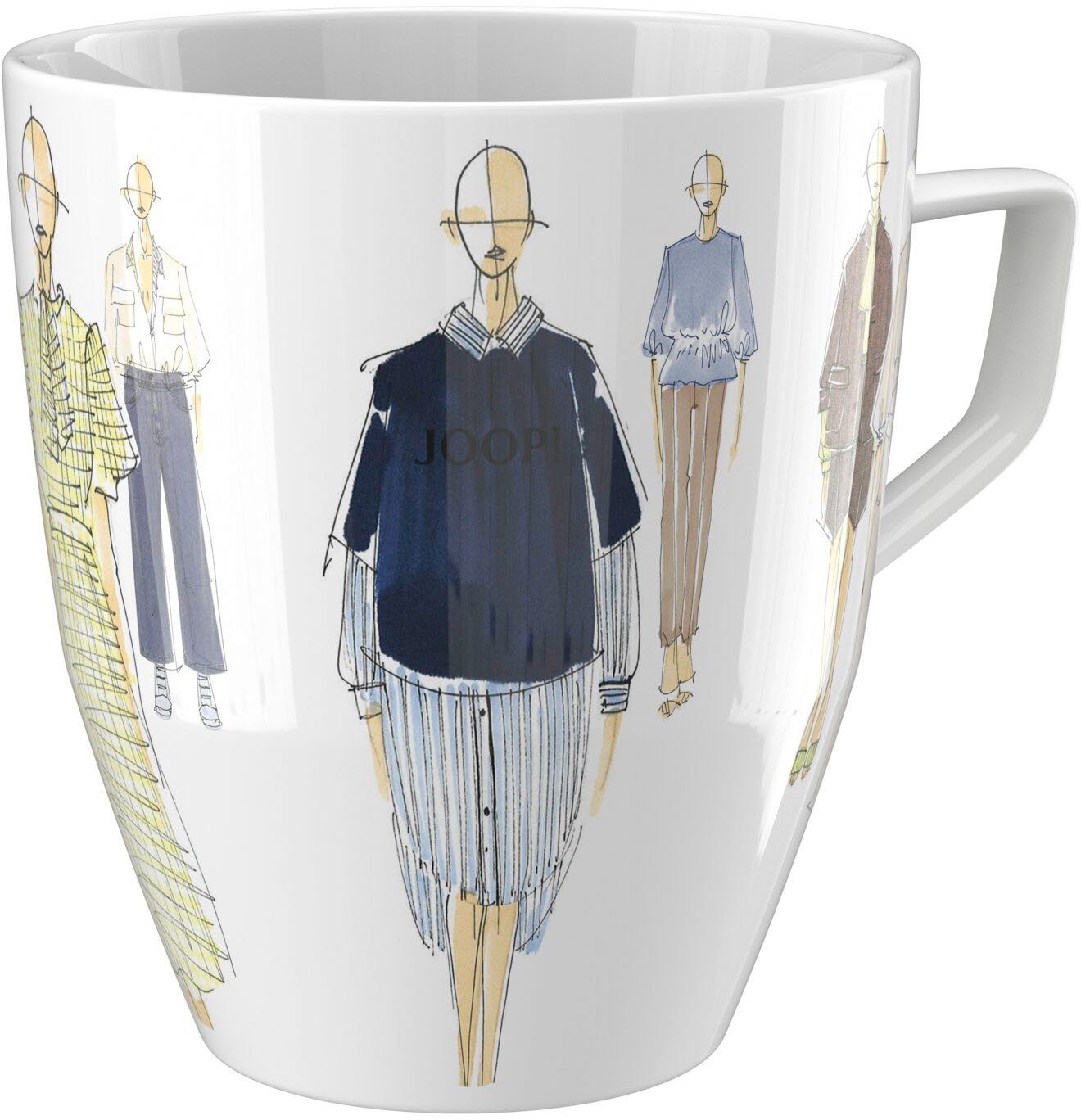 Joop! Becher COLLECTOR\'S MUG FASHION EDITION SPRING/ SUMMER 2022, Porzellan,  mit Originalskizzen aus der JOOP! Women Collection Spring/ Summer 2022