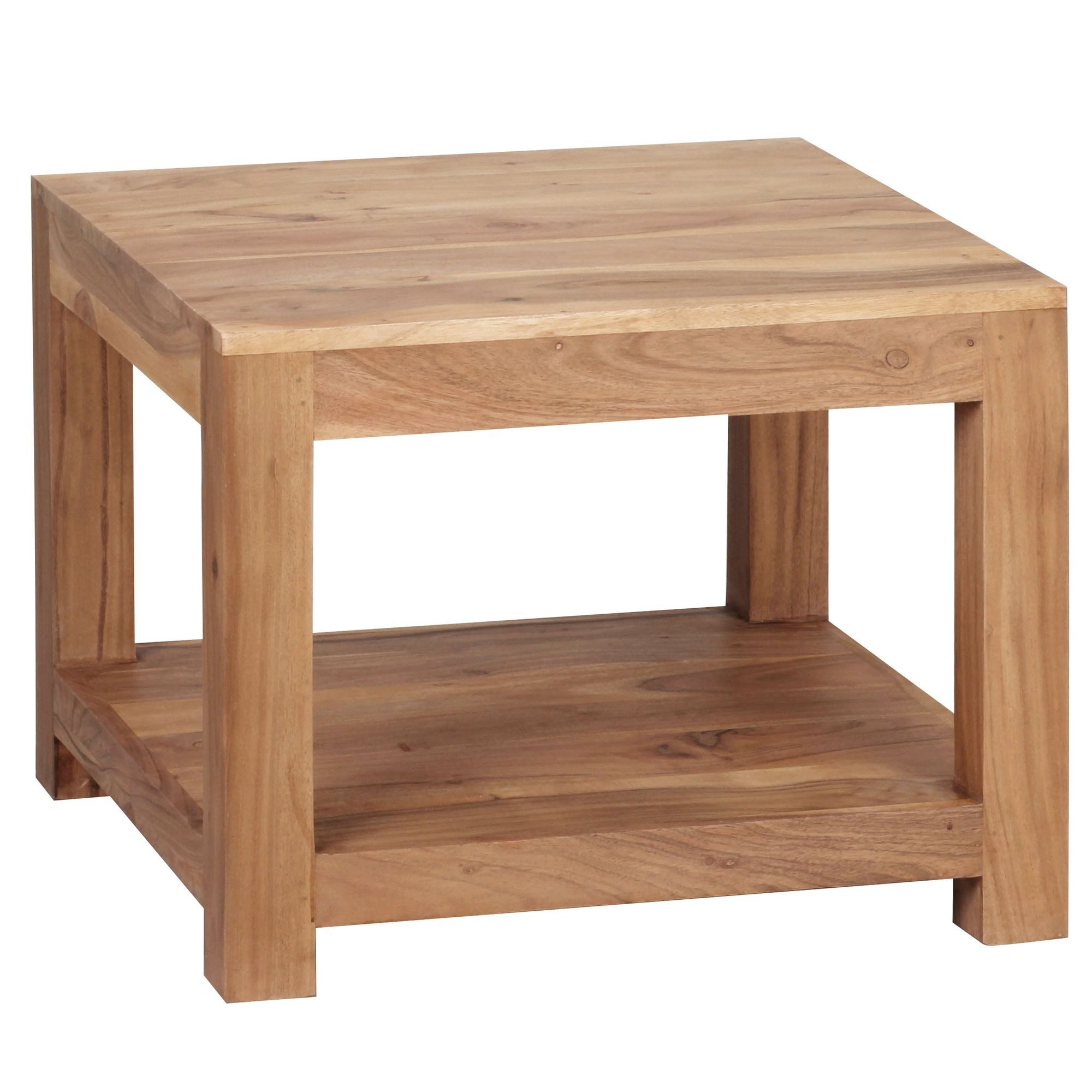 KADIMA DESIGN Couchtisch Couchtisch MUMBAI Massiv-Holz Akazie 60 x 60 cm Wo günstig online kaufen