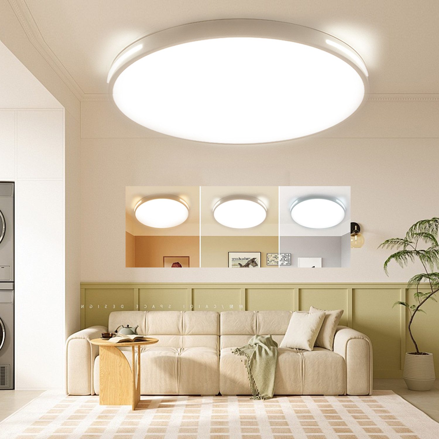 ibettertec Deckenleuchten LED Deckenlampe Flach Rund günstig online kaufen