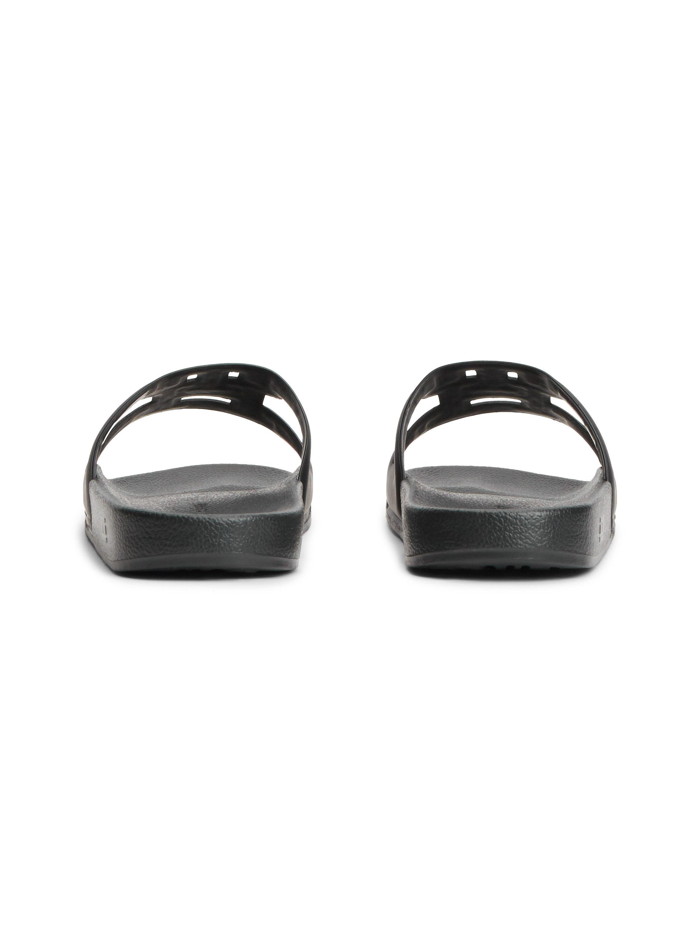Tommy Hilfiger TH MONOGRAM POOL SLIDE Pantolette Sommerschuh, Schlüpfschuh mit großem TH in der Bandage