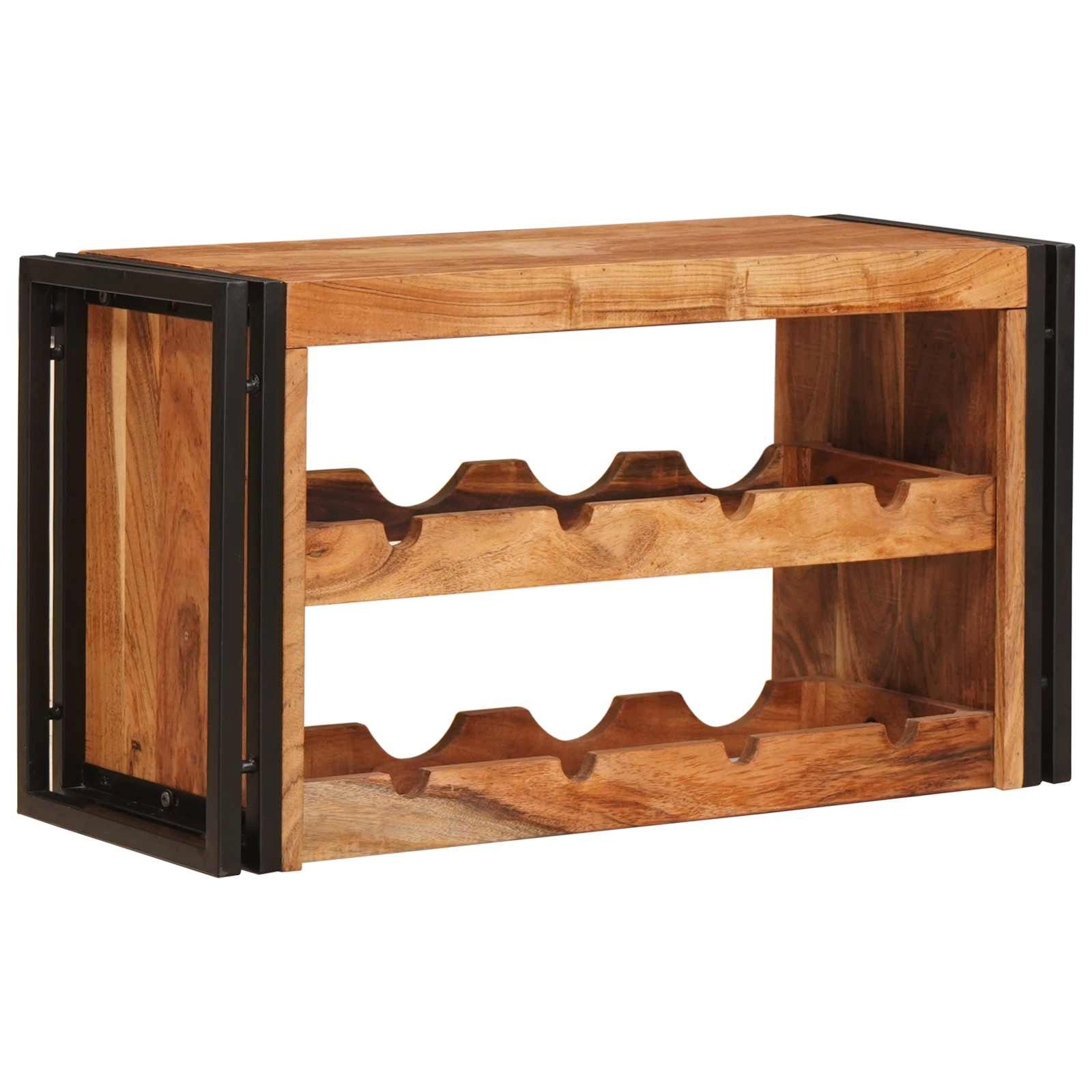 vidaXL Weinregal Weinregal Braun 80 x 45 x 33 cm Massivholz, 1-tlg.