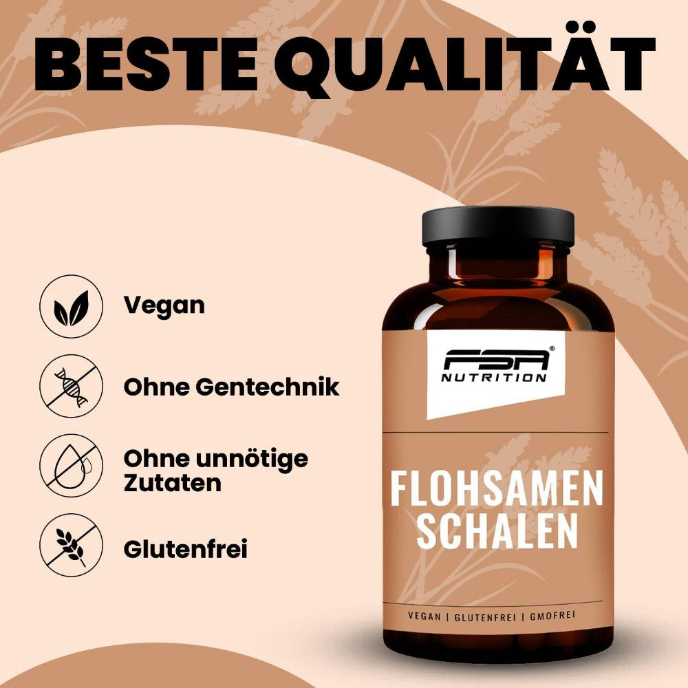 FSA NUTRITION Flohsamenschalen im Glas Kapseln, 150 St., 105 g