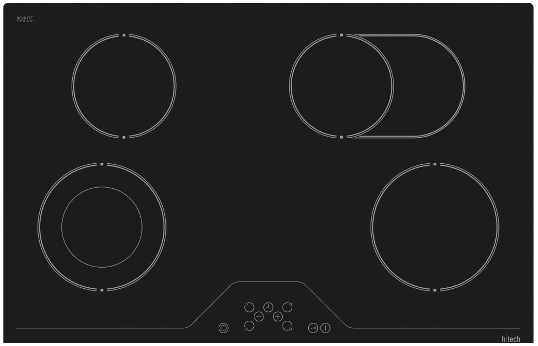 BOSCH Backofen-Set htech Kochfeld Heißluft Eco Clean Direct Glaskeramikkochfeld rahmenlos, mit Nachrüstbar