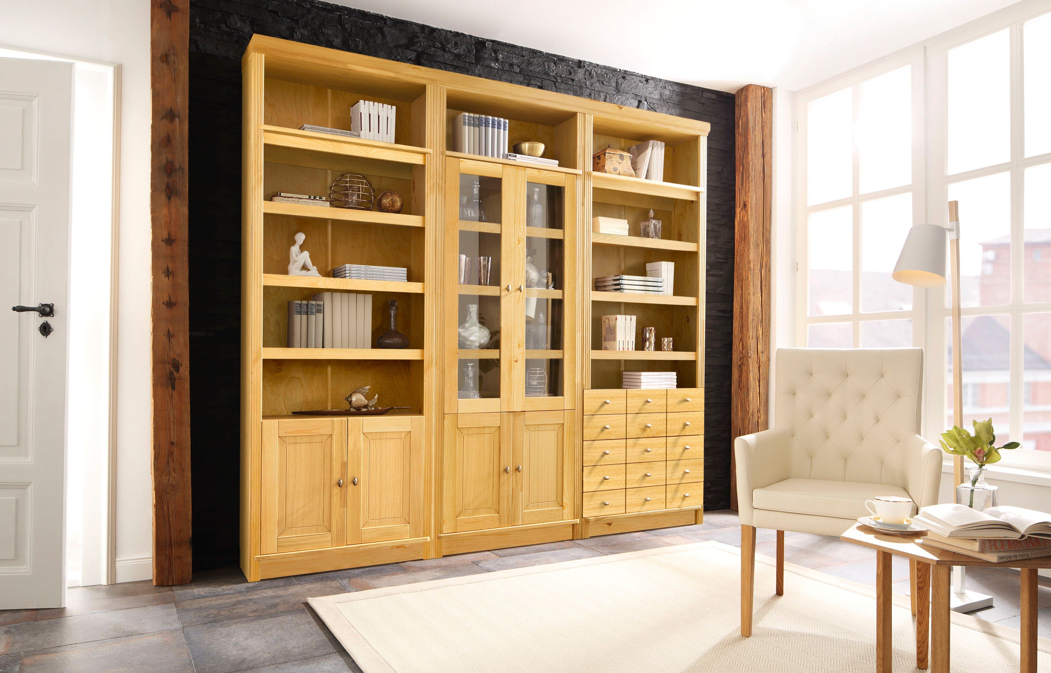 Home affaire Bücherregal Soeren, aus massiver günstig online kaufen