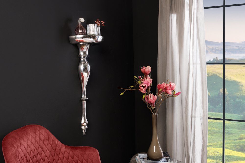 riess-ambiente Wandregal SCALA 60cm silber, Wandkonsole · Metall · Küche · Barock Design