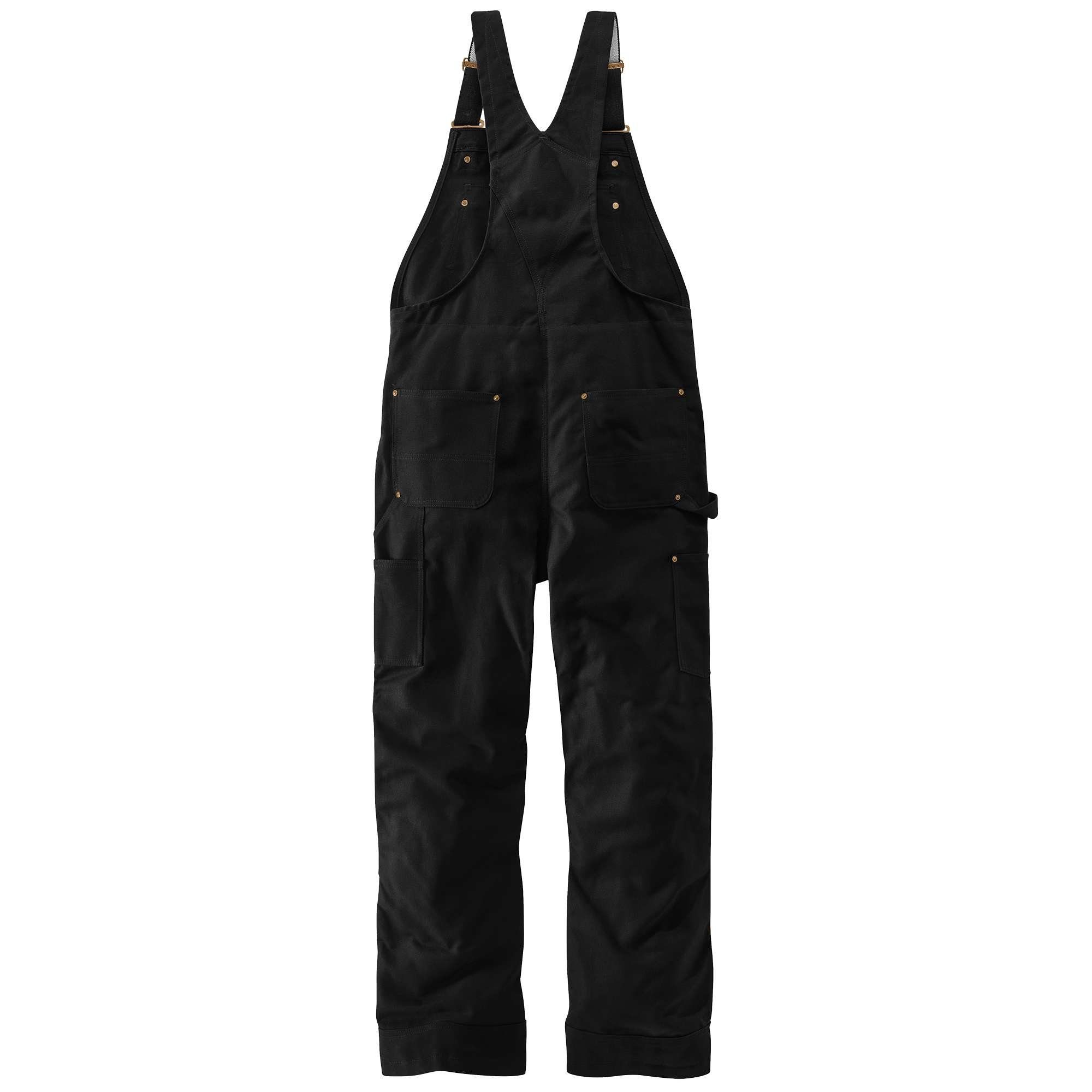 Carhartt Arbeitslatzhose FIRM DUCK INSULATED BIB (1-tlg) mit seitlichem Schnellverschluss von Knöchel bis Hüfte