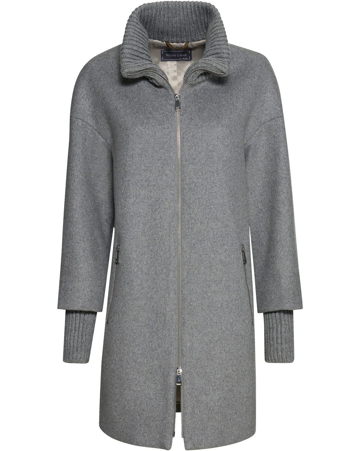 White Label Winterjacke Lange Wolljacke