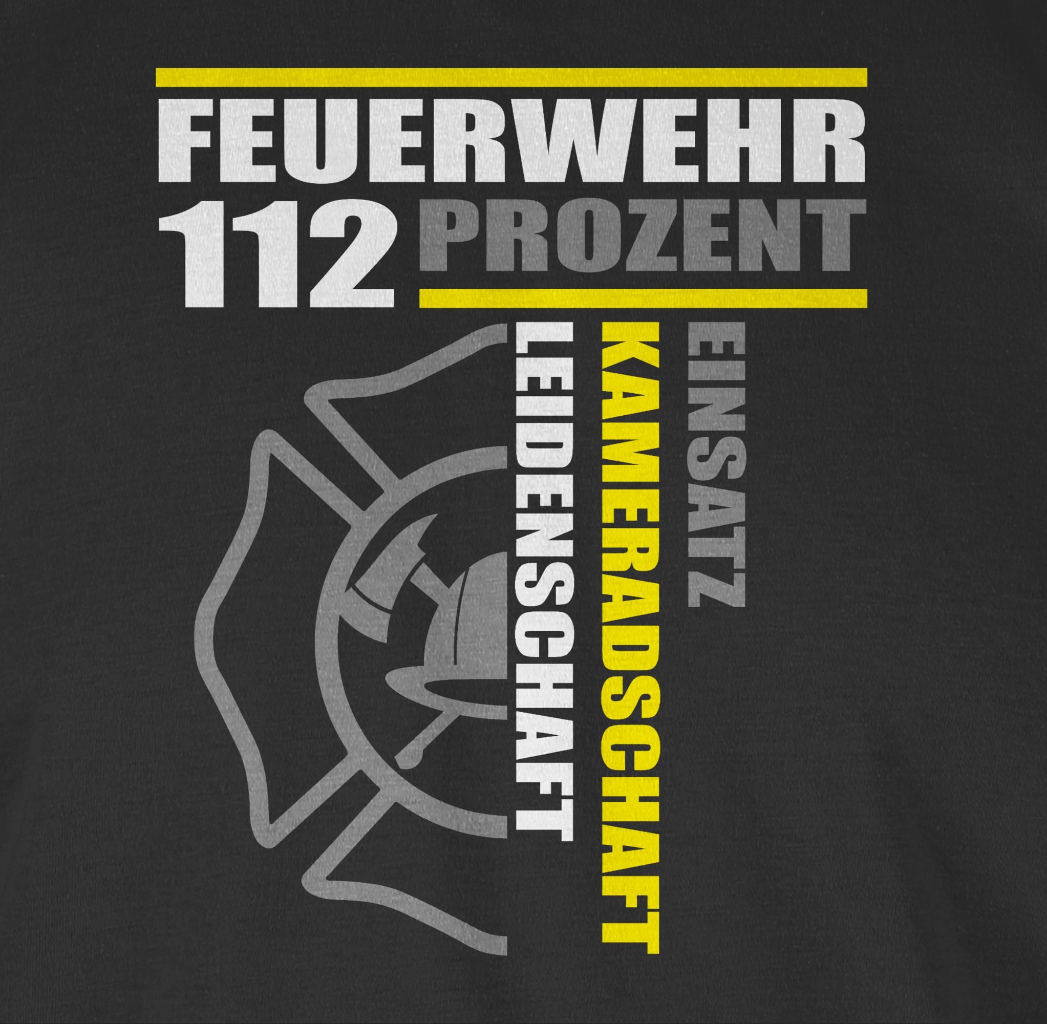 Shirtracer Rundhalsshirt Feuerwehr 112 Prozent Einsatz Kameradschaft Leiden günstig online kaufen