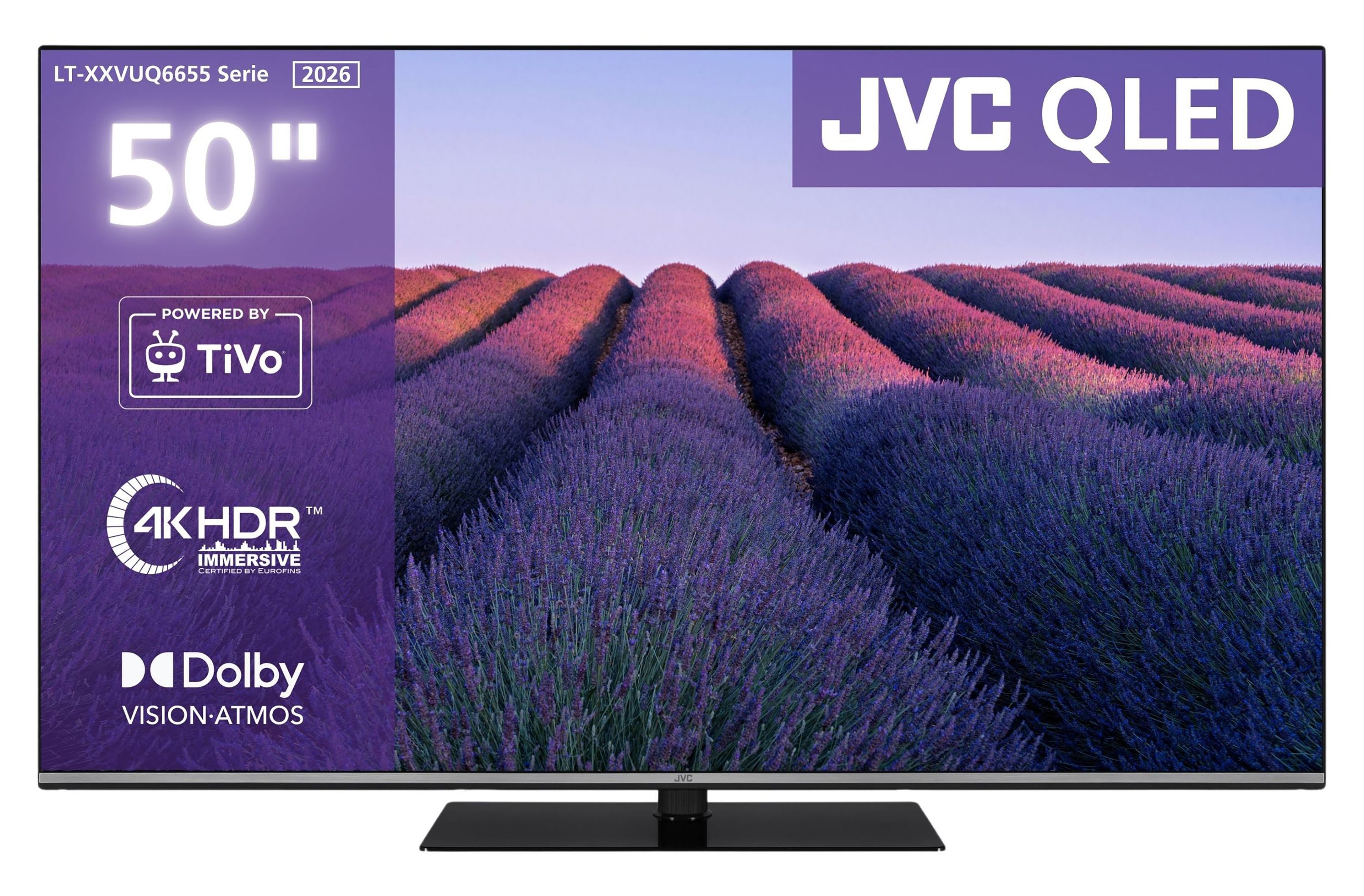 JVC LT-50VUQ6655 QLED-Fernseher (126 cm/50 Zoll, 4K Ultra HD, Smart TV powered by TiVo, Smart TV by TiVo, Dolby Vision HDR, Dolby Atmos, Triple-Tuner)