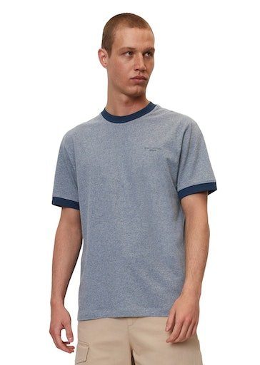 Marc O'Polo DENIM T-Shirt mit dezentem Markenlabel auf der Brust dusty blue