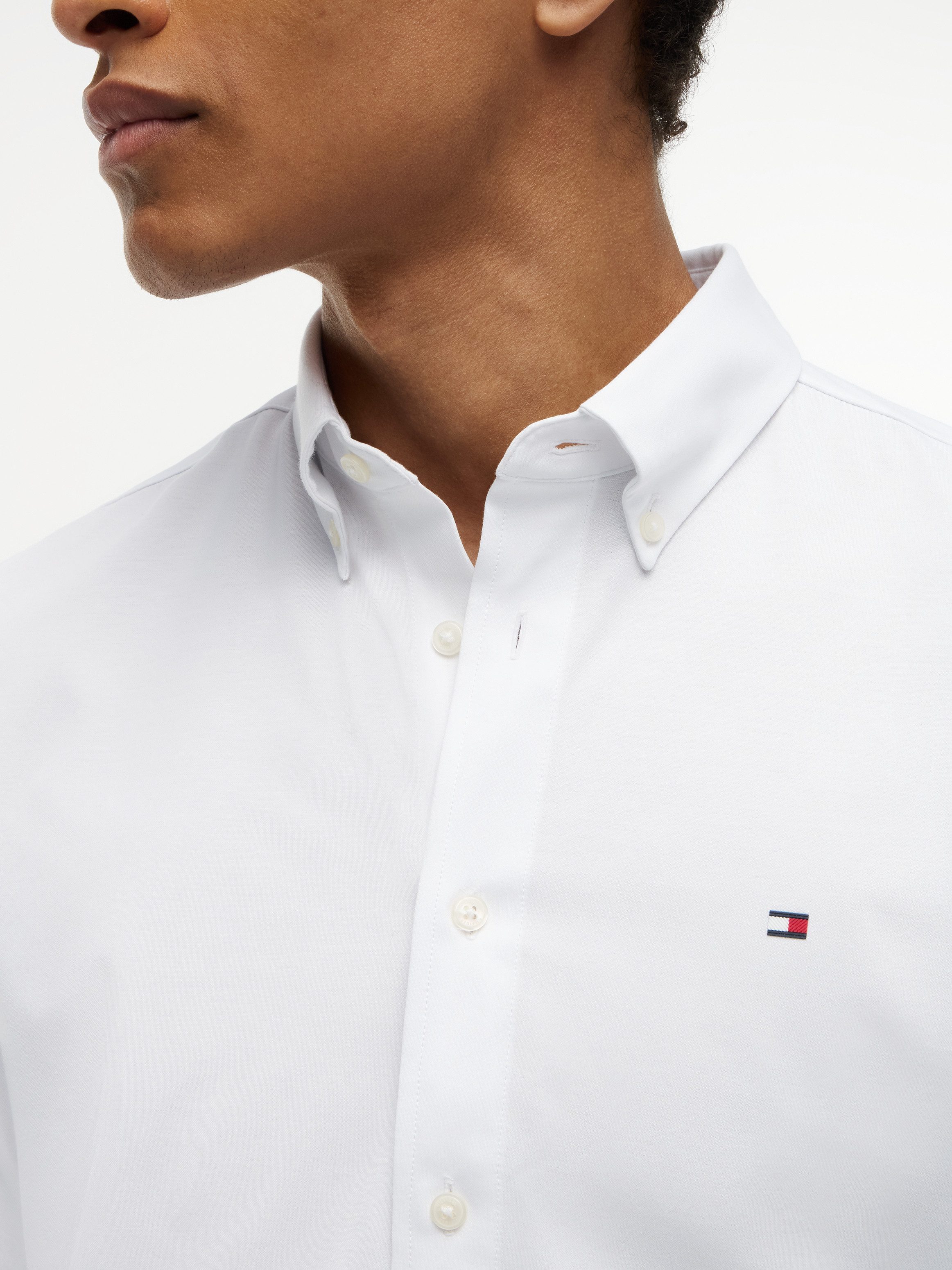 Tommy Hilfiger Langarmhemd PERFORMANCE PIQUE OXFORD Regular Fit Peformance Pique Oxford Casual