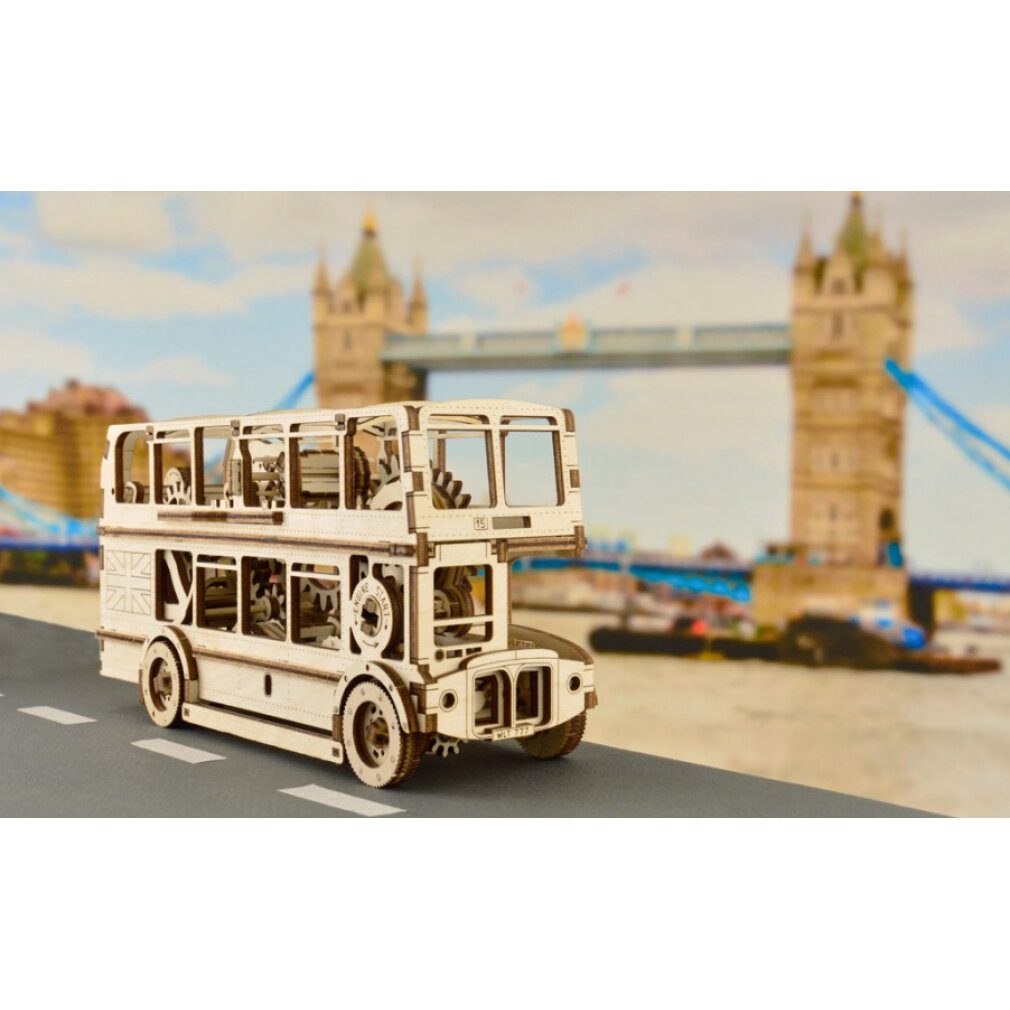 Wooden City modell-Bausatz Londoner Bus Holz natur 216 Teile Konstruktions-Spielset, (Packung)